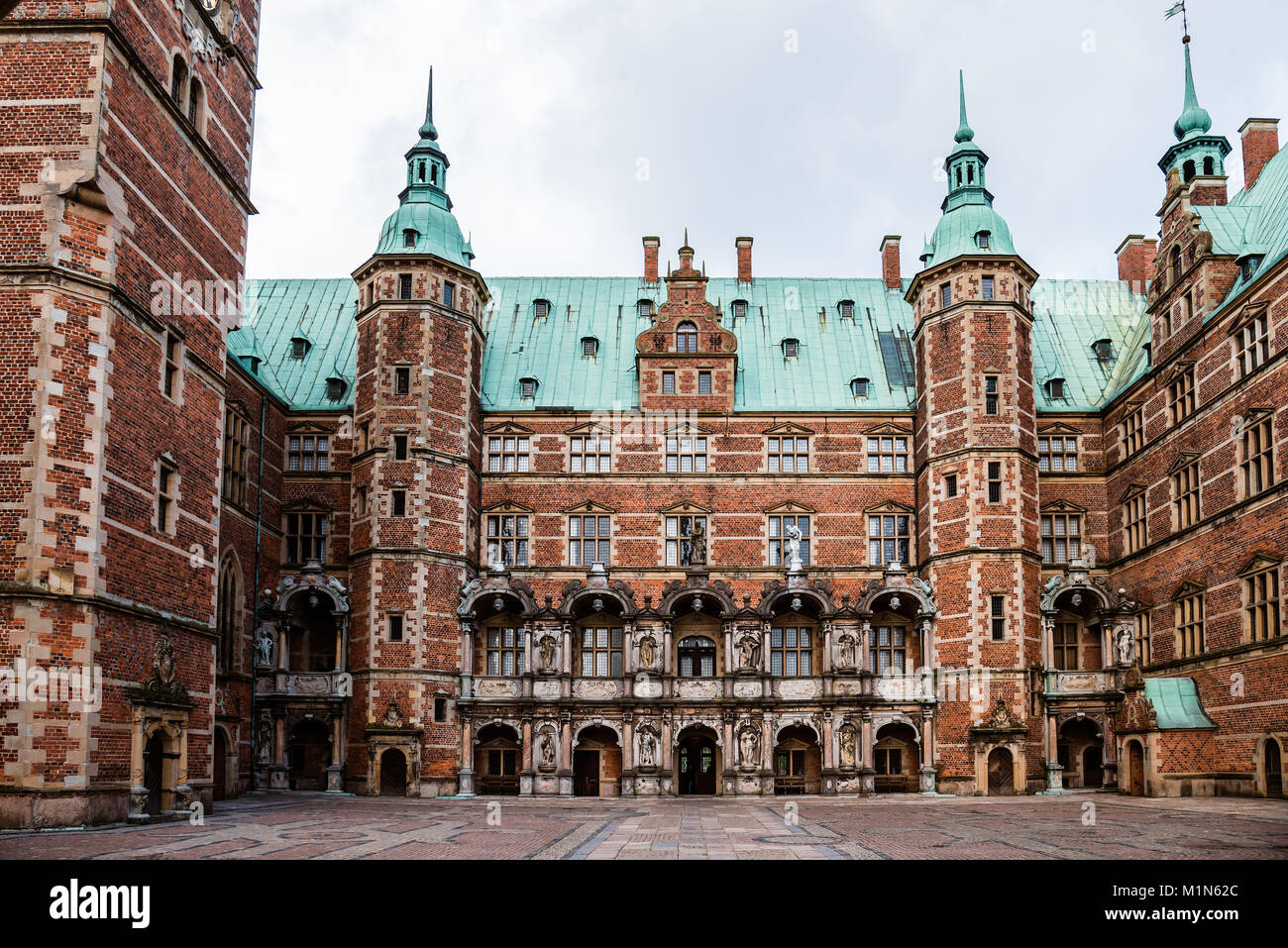 Frederiksbork Palace Innenhof Stockfoto