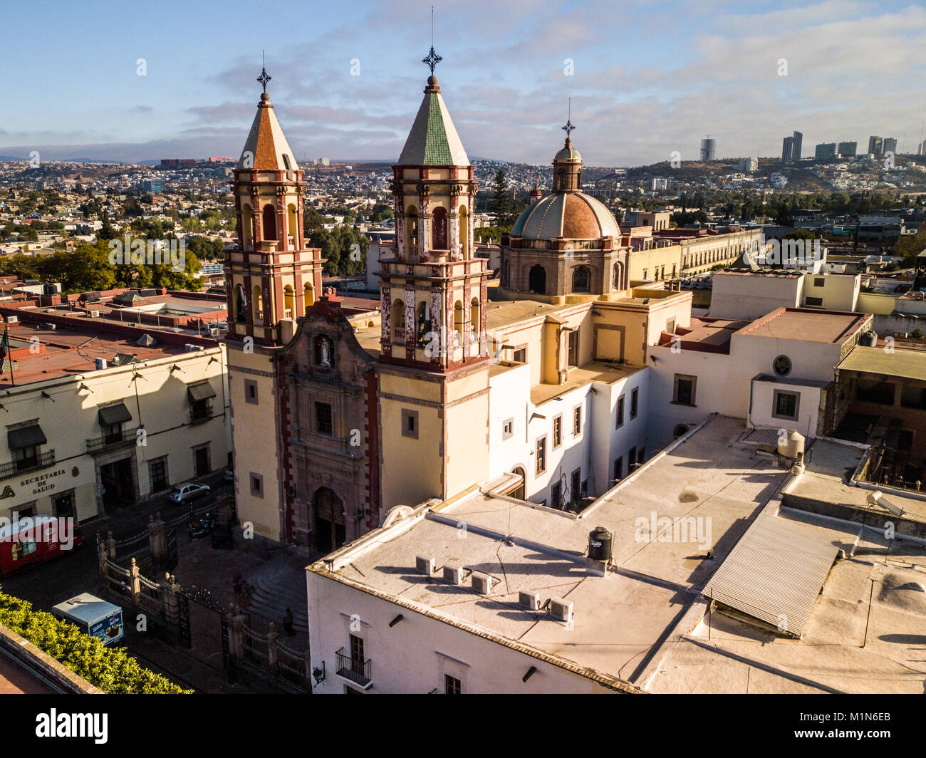 Parroquia de Santiago, Queretaro, Mexiko Stockfoto