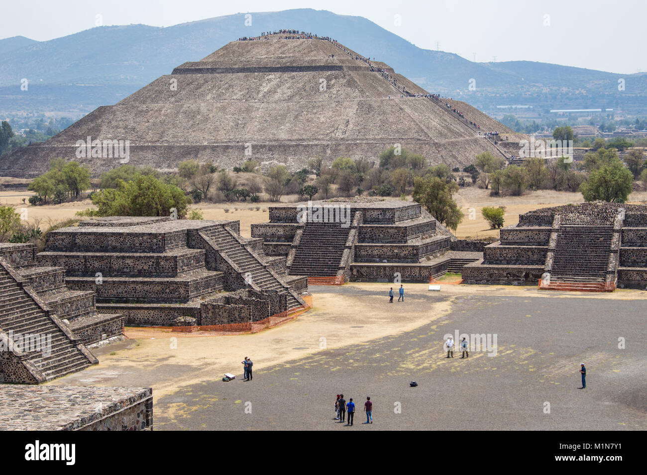 Pyramide der Sonne, Teotihuacán, Mexiko City, Mexiko Stockfoto