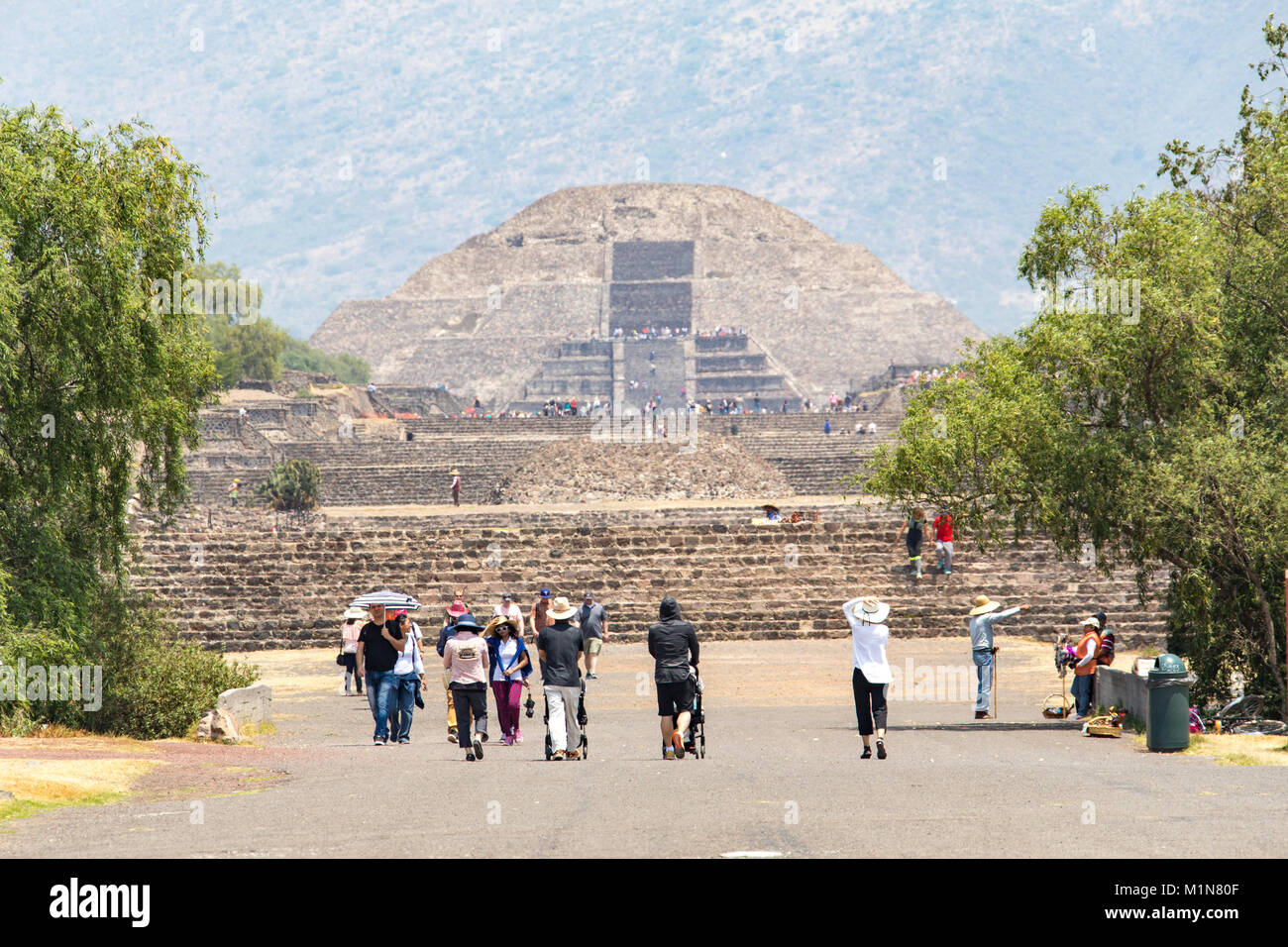 Pyramide der Sonne, Teotihuacán, Mexiko City, Mexiko Stockfoto