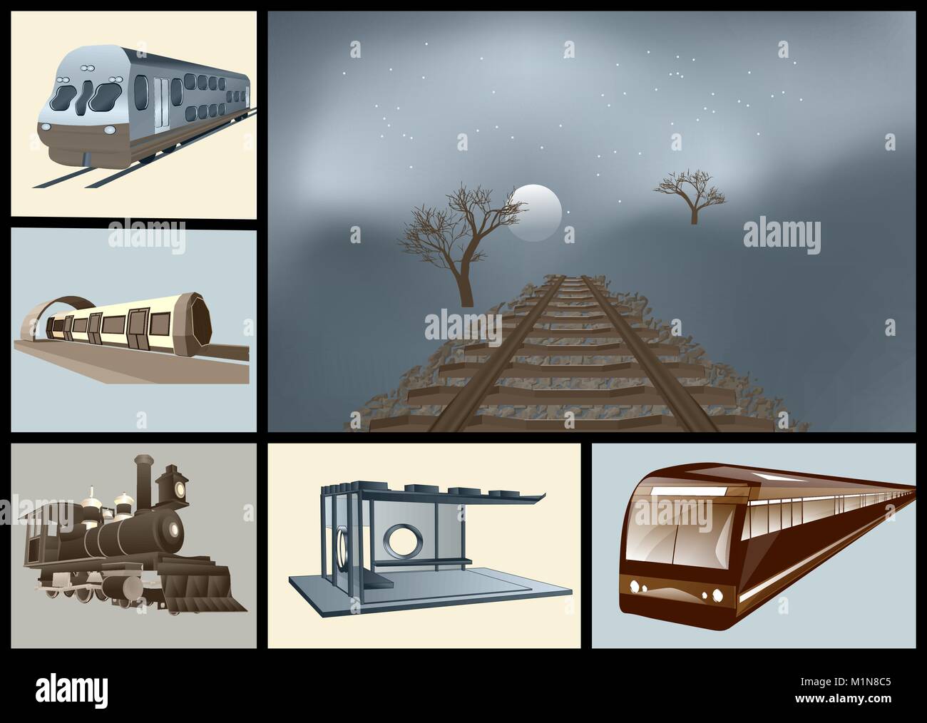 U bahn und stadtbahn Stock-Vektorgrafiken kaufen - Alamy