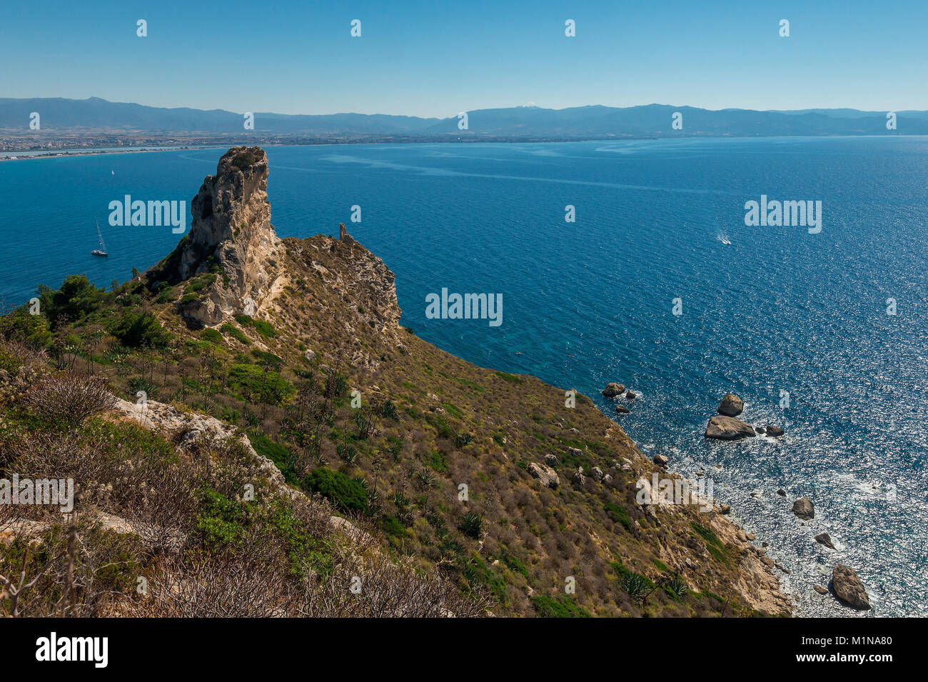 Devil's Sattel Ausblick auf Cagliari, Sardinien Stockfoto