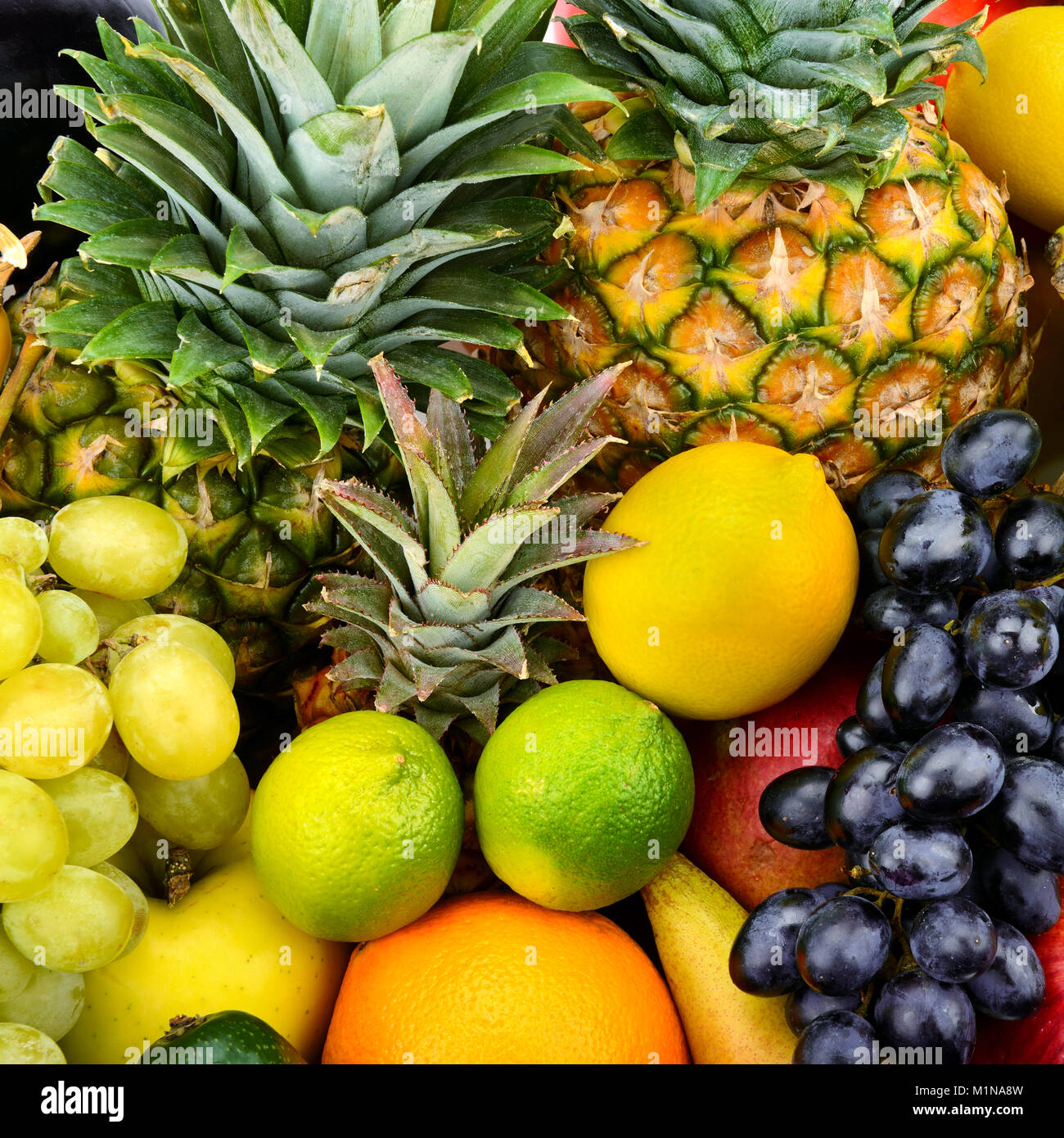 Hintergrund von Obst und Gemüse. Stockfoto