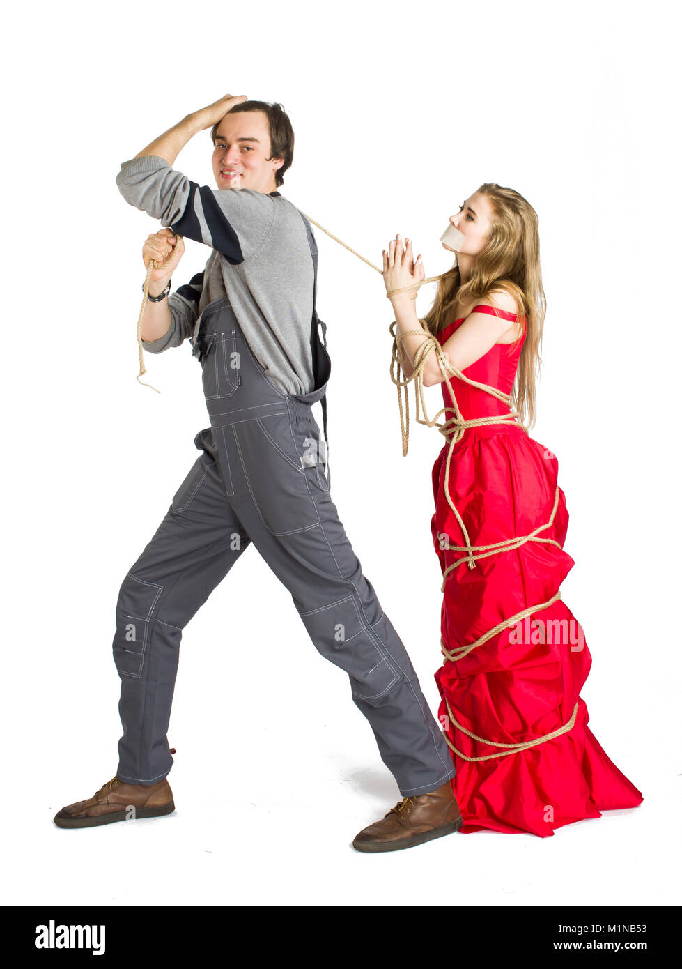 Konzept der mesalliance und ungleiche übereinstimmen. Stockfoto