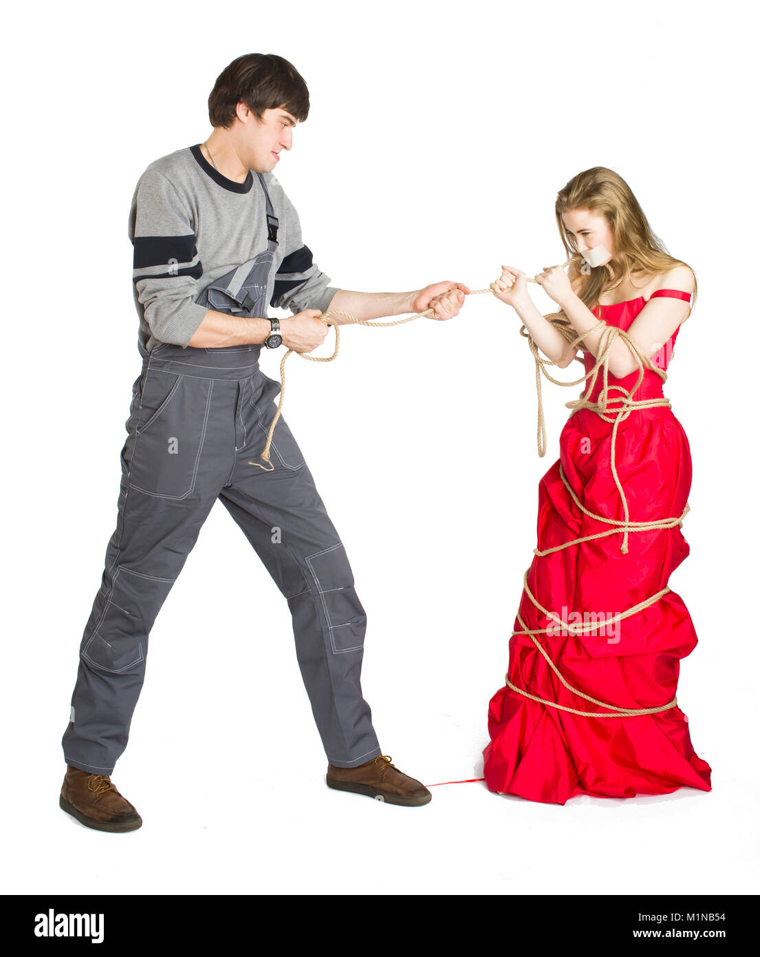 Konzept der mesalliance und ungleiche übereinstimmen. Stockfoto