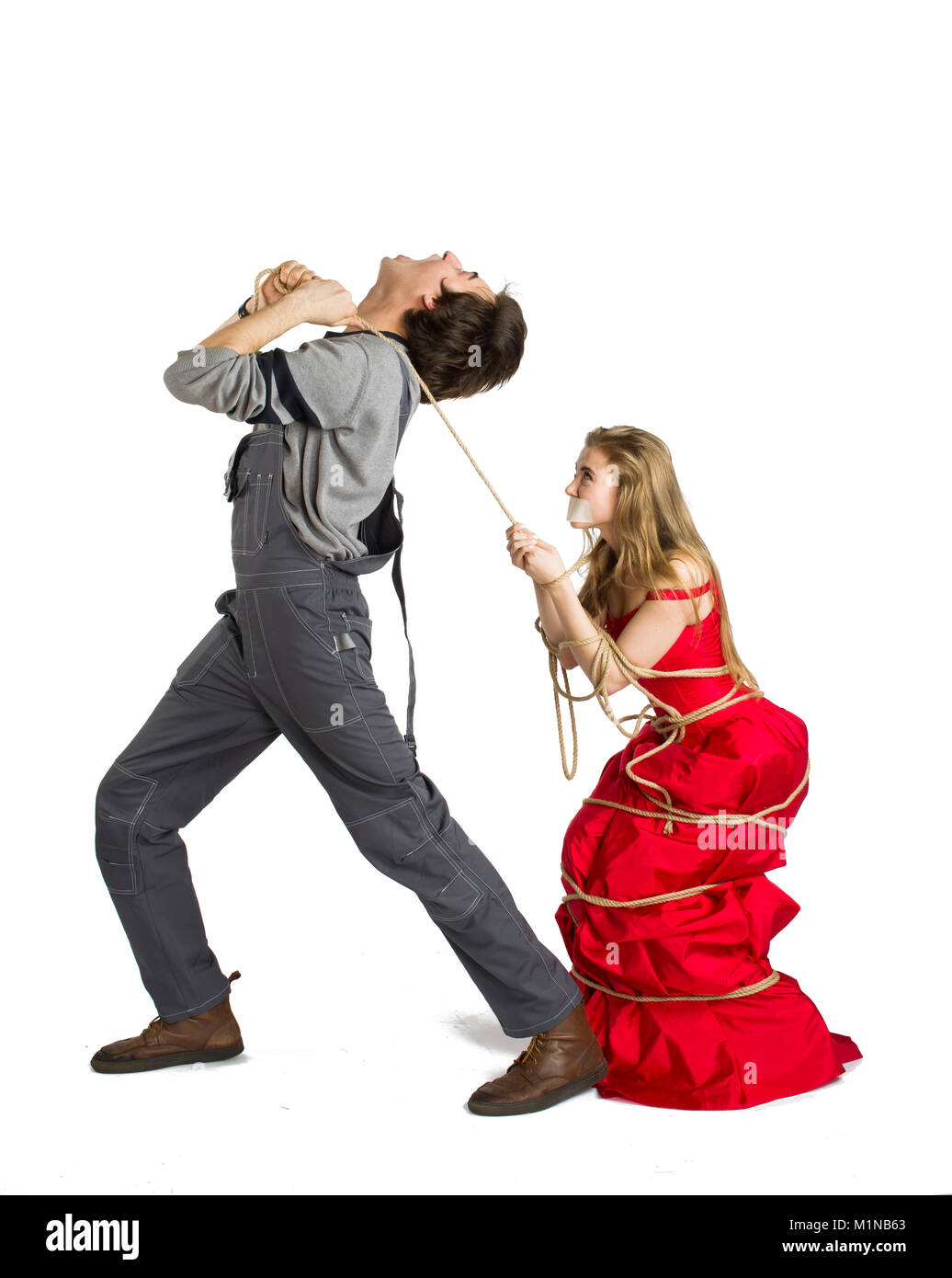 Konzept der mesalliance und ungleiche übereinstimmen. Stockfoto