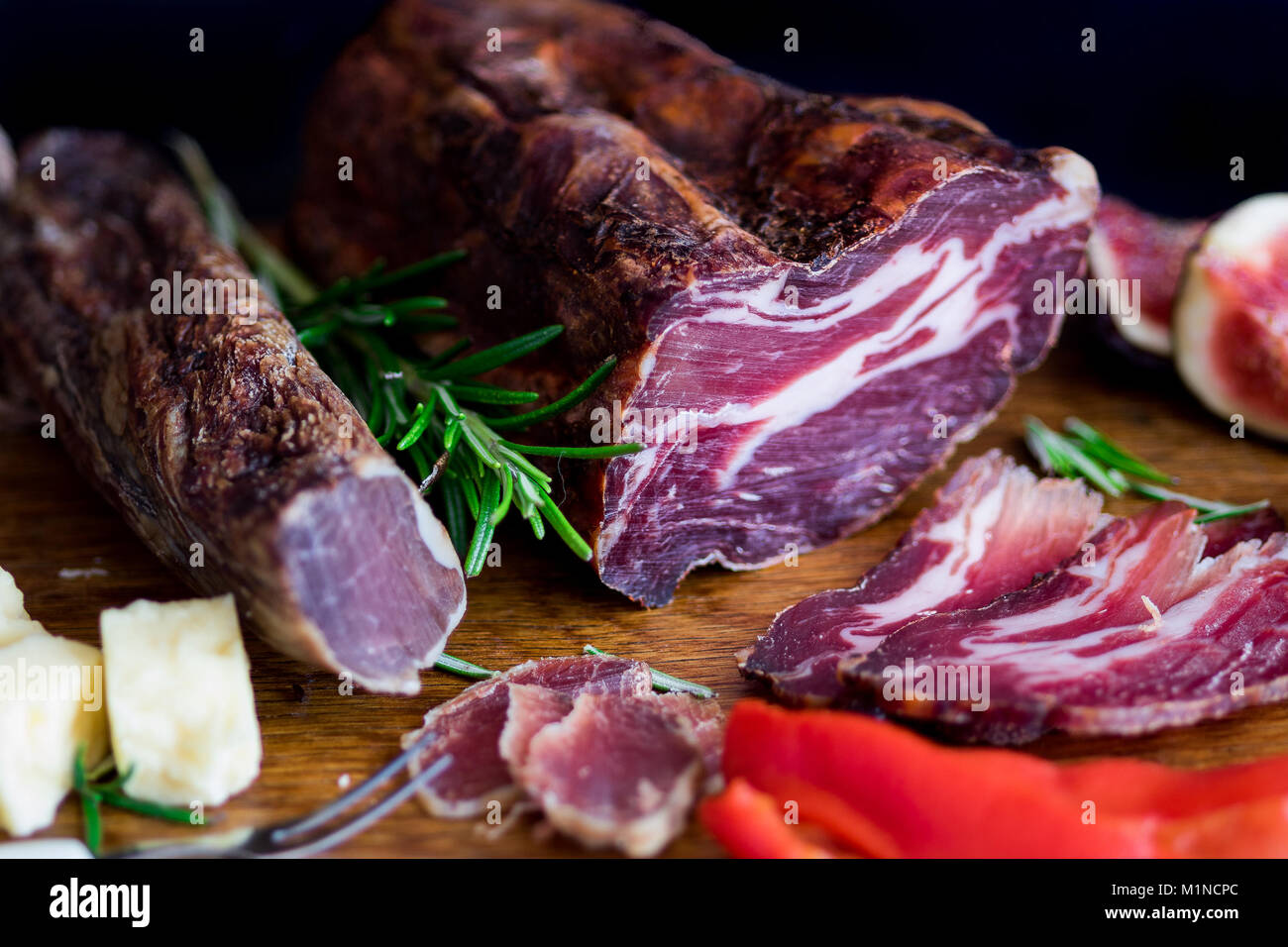 Wurstwaren Platter Stockfoto
