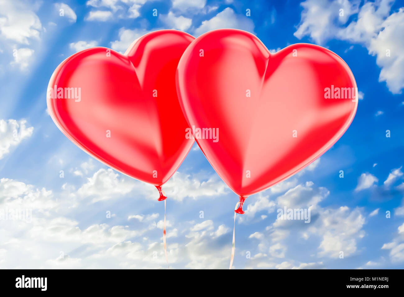 Luftballon Herz Himmel