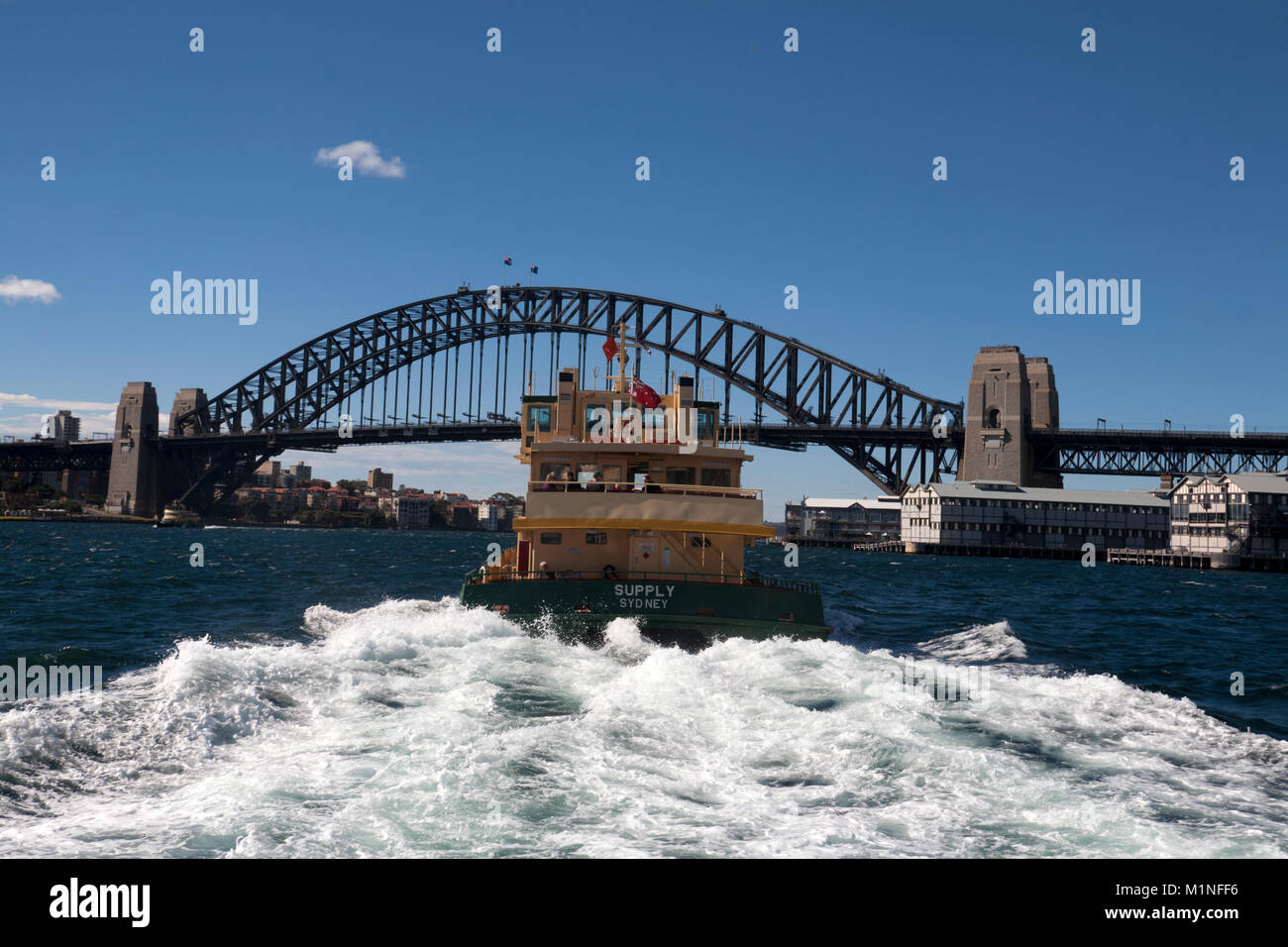 Fähre den Hafen von Sydney Sydney Harbour Bridge New South Wales Australien Stockfoto