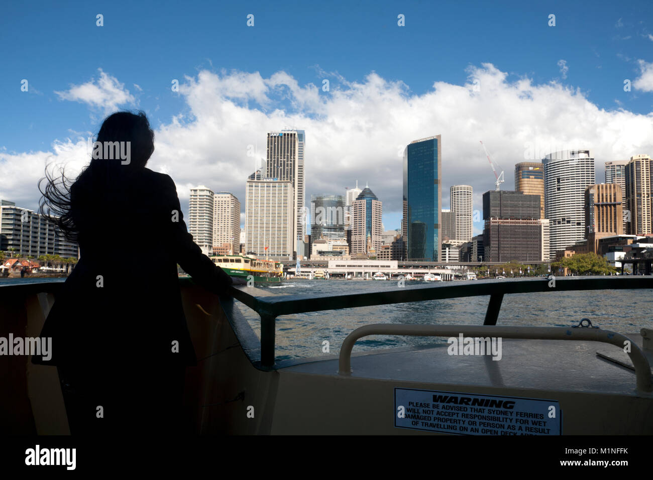 Passagier auf der Fähre vom Circular Quay Sydney Cove Sydney New South Wales, Australien Stockfoto