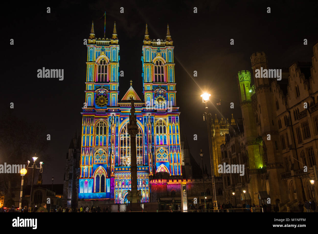 Westminster Abbey in London Lumiere Stockfoto