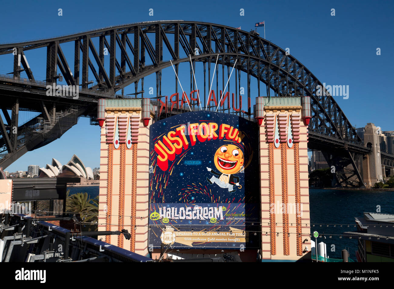 Luna Park Milsons Point North Sydney New South Wales, Australien Stockfoto