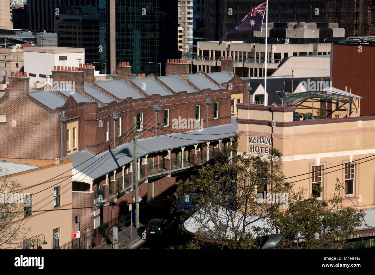 Die australische Hotel Cumberland Street the Rocks in Sydney in New South Wales, Australien Stockfoto