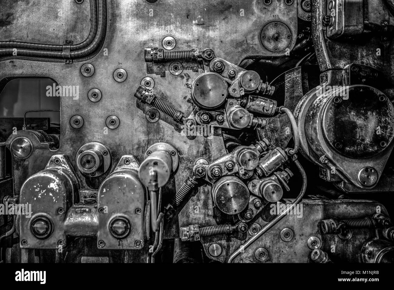 Drucker-Offsetdruckmaschine in Industrie-Anlage Stockfoto