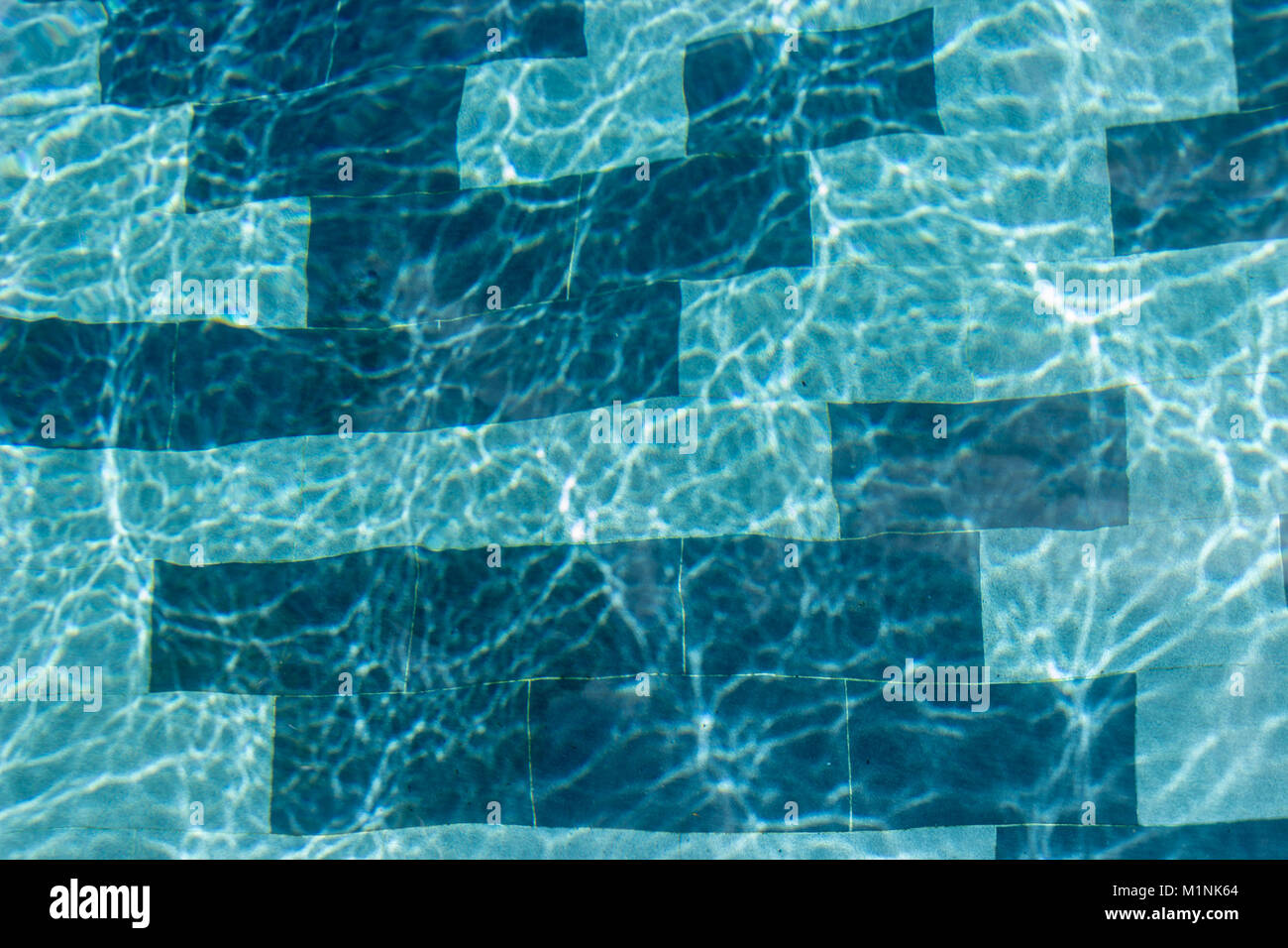 Abstrakte Welligkeit pool Wasser und Sonne Reflexion Stockfoto