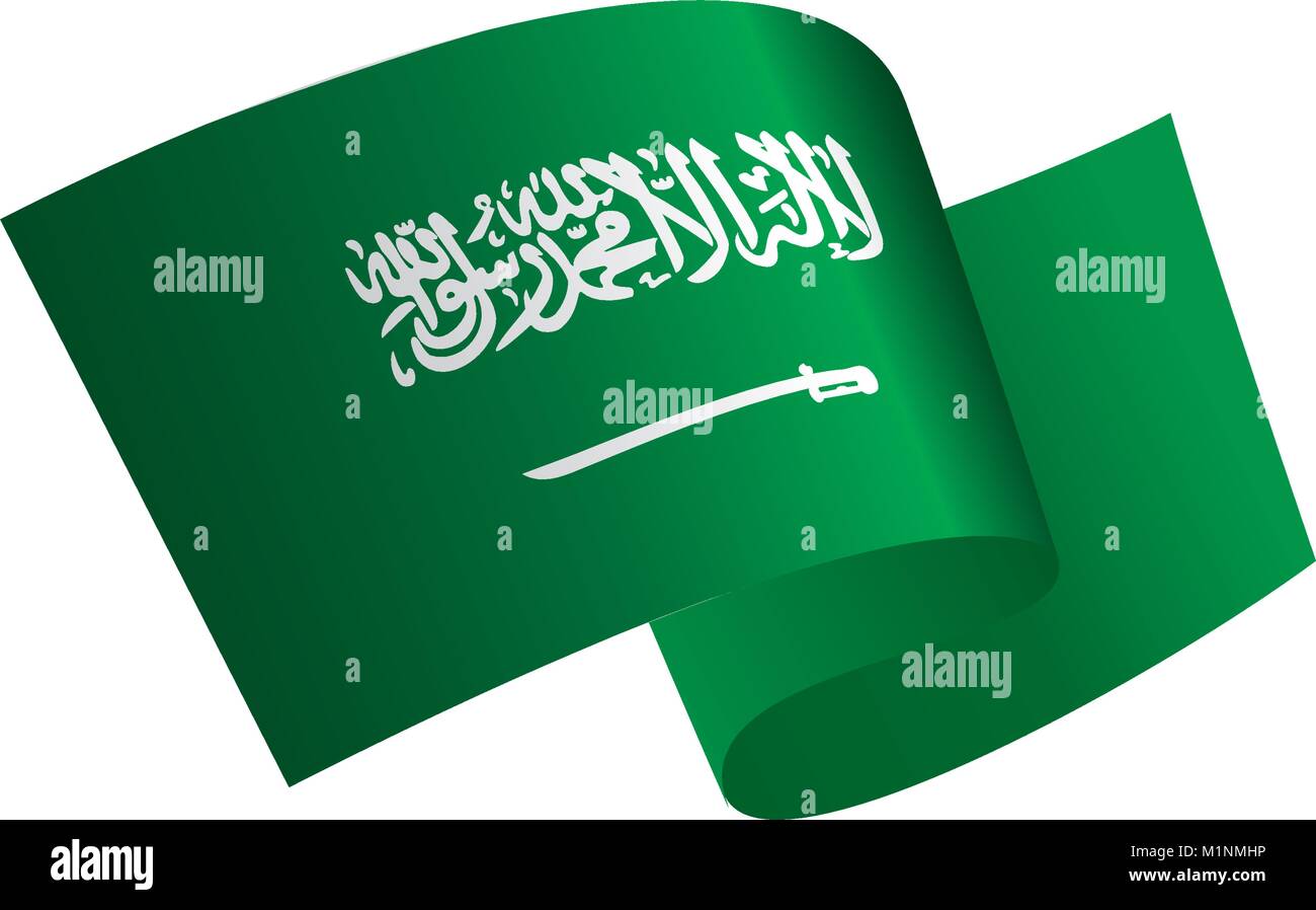 Saudi Arabien Fahne, Vektor, Abbildung Stock Vektor