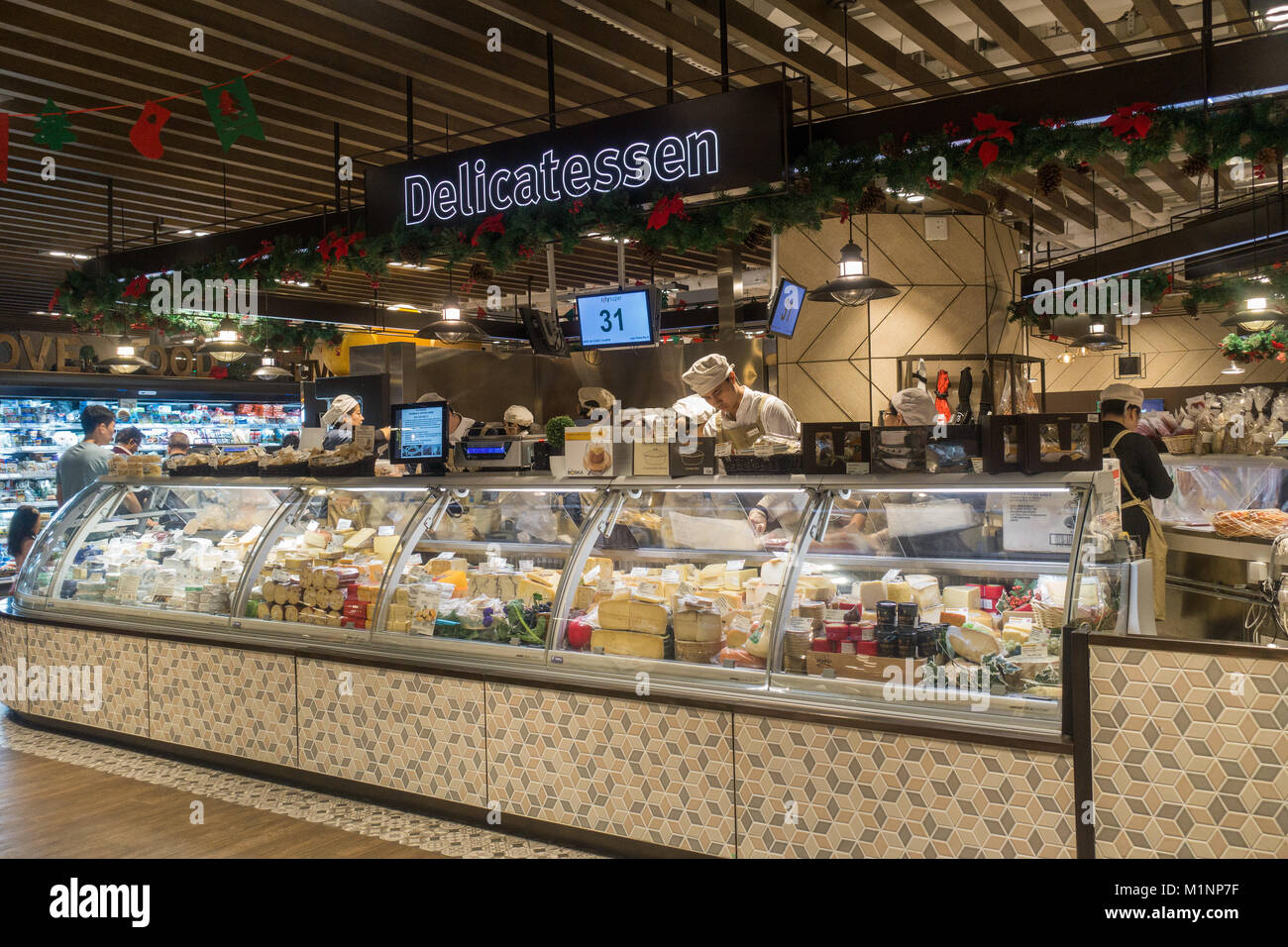 Hong Kong Supermarkt Lebensmittelgeschäft in Central Stockfoto