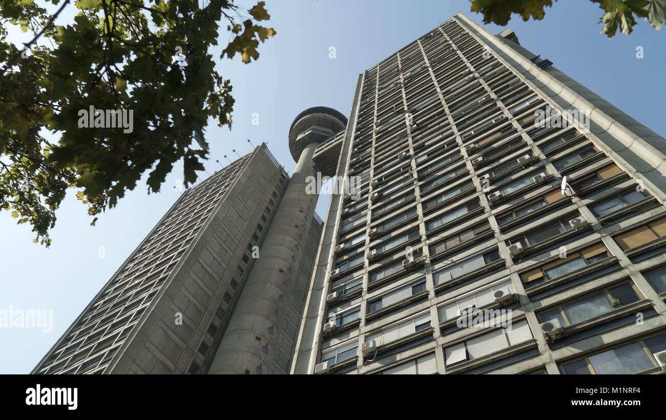 1960 erbaute Genex Turm in Neu Belgrad, 2.10.2017 | Verwendung weltweit Stockfoto