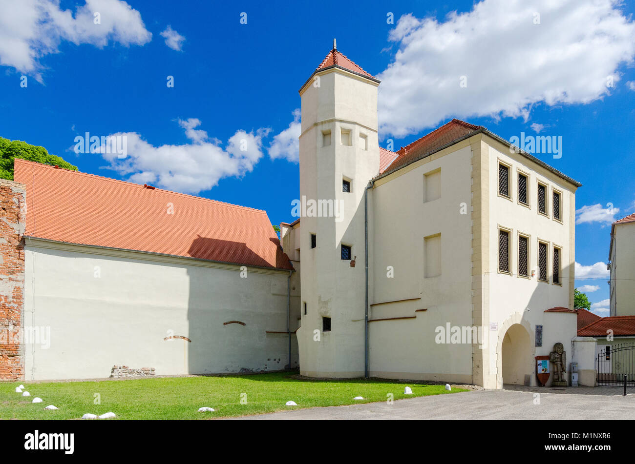 Herzogliche Schloss (13. Jh.), Krosno Odrzanskie (ger. Crossen an der Oder), Woiwodschaft Lebus, Polen, Europa. Stockfoto