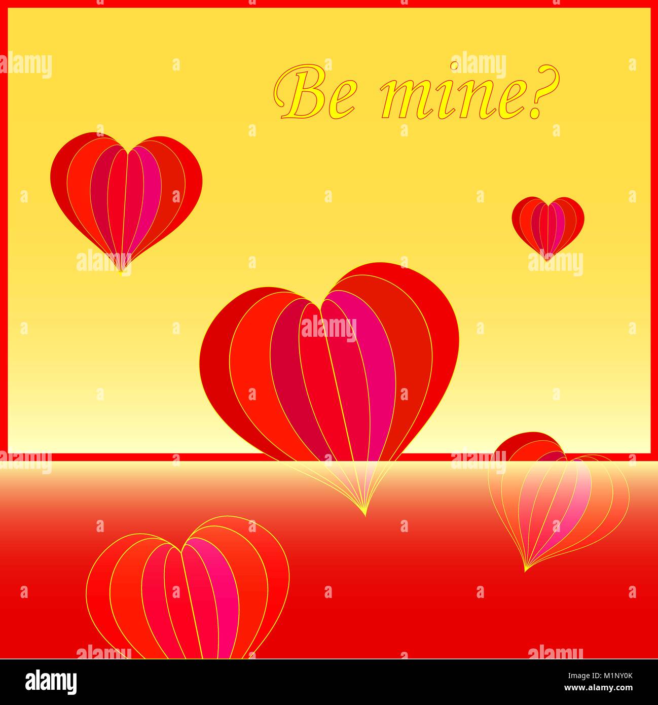 Yellow red heart hearts love Fotos und Bildmaterial in hoher