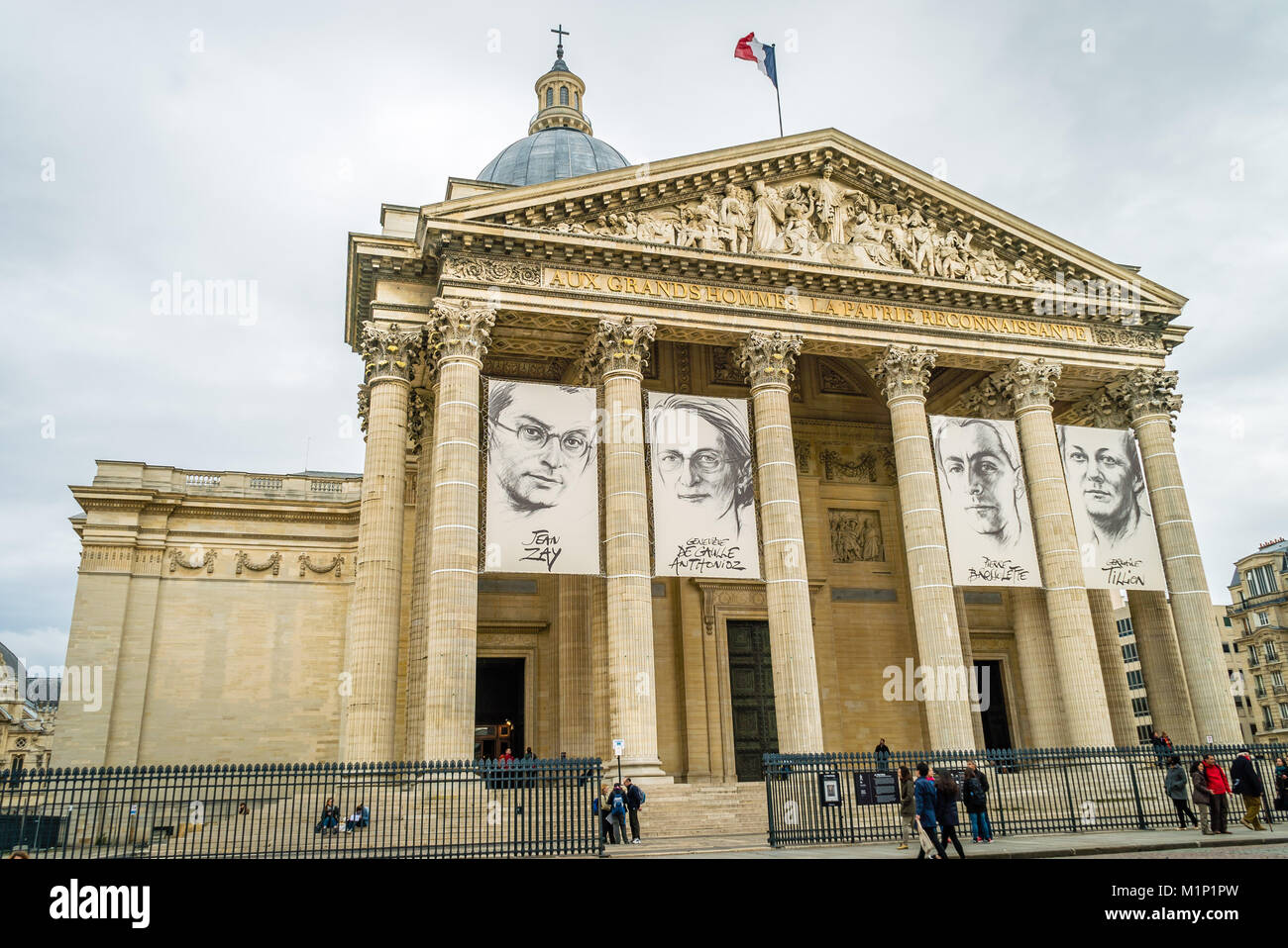 Übertragung der Organe des Zay, De Gaulle, Brossolette und Tillion der Französischen Pantheon Stockfoto
