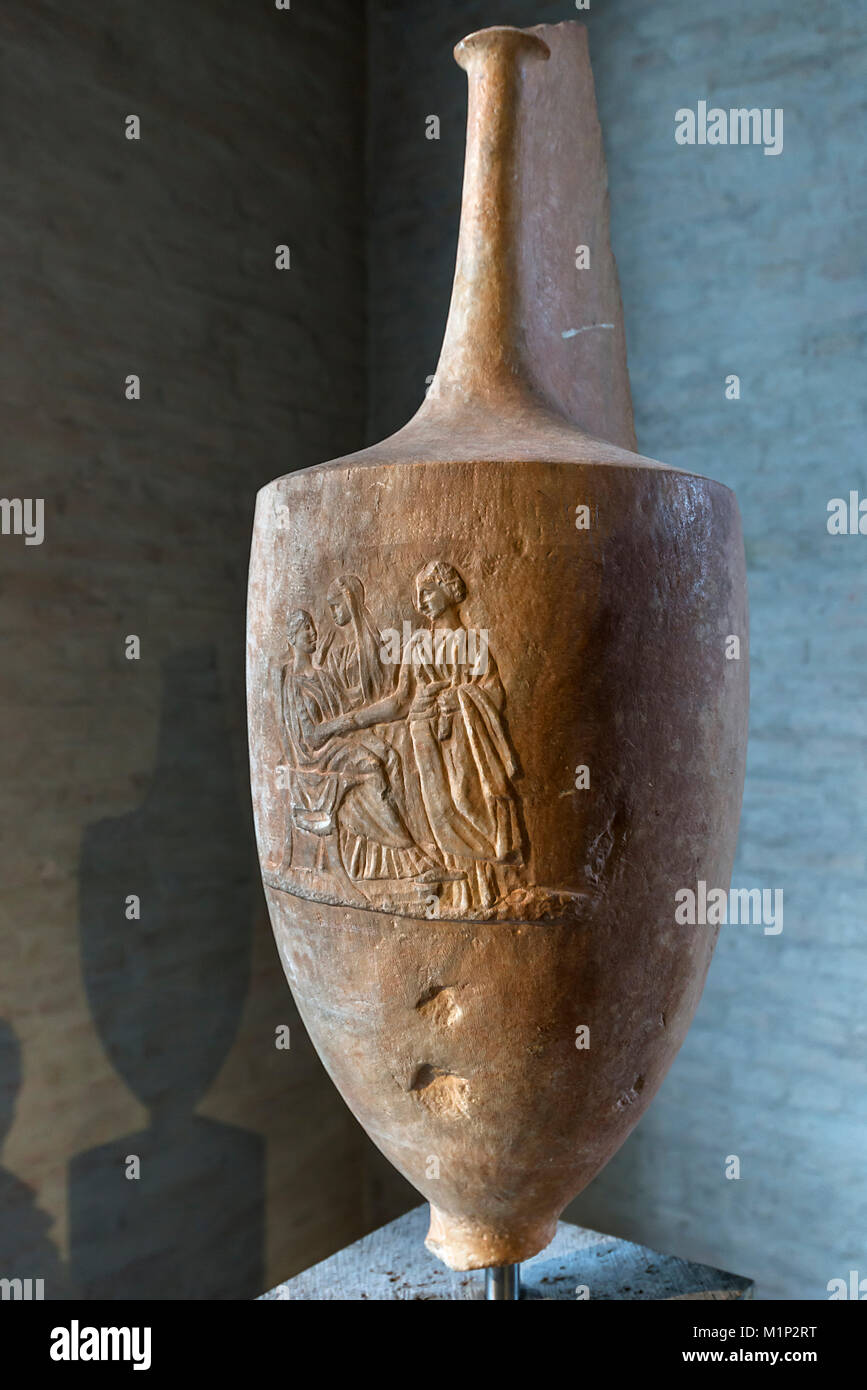 Griechische tombstone Formen als lekythos, eine Salbe container, Attika um 330 v. Chr., glyptotheque, München, Oberbayern Stockfoto