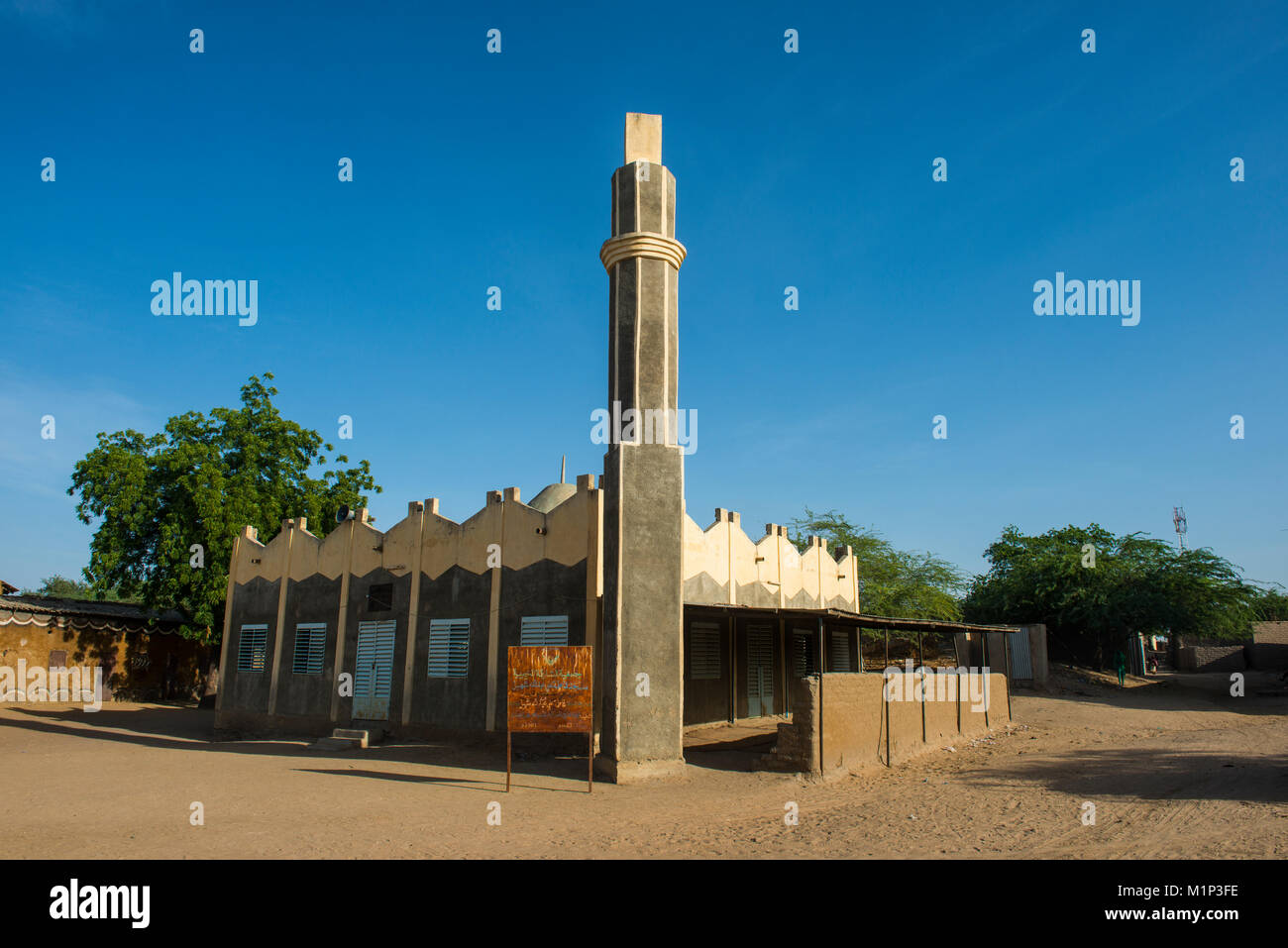 Traditionelle Moschee, Gaoui, in der Nähe von N'Djamena, Tschad, Afrika Stockfoto