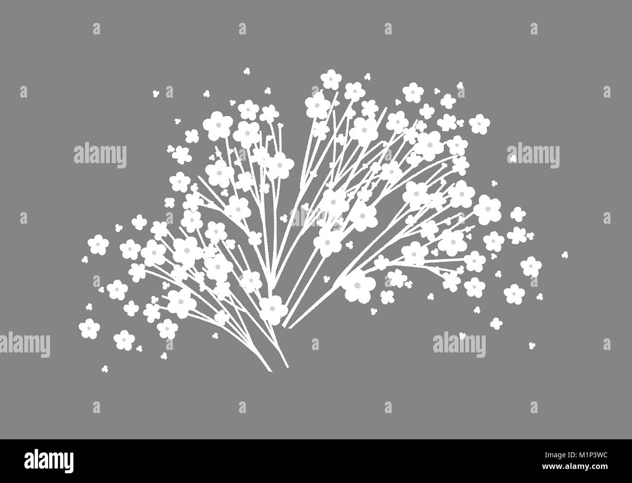 Vector Illustration Muster Kunst Zeichnung Blume Blätter Blumen Zeichnung Design art Stock Vektor