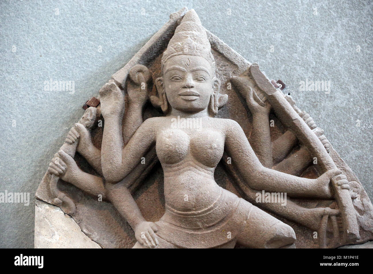 Durga Statue aus dem 10. Jahrhundert, das Museum der Cham-skulpturen, Danang, Vietnam, Indochina, Südostasien, Asien Stockfoto