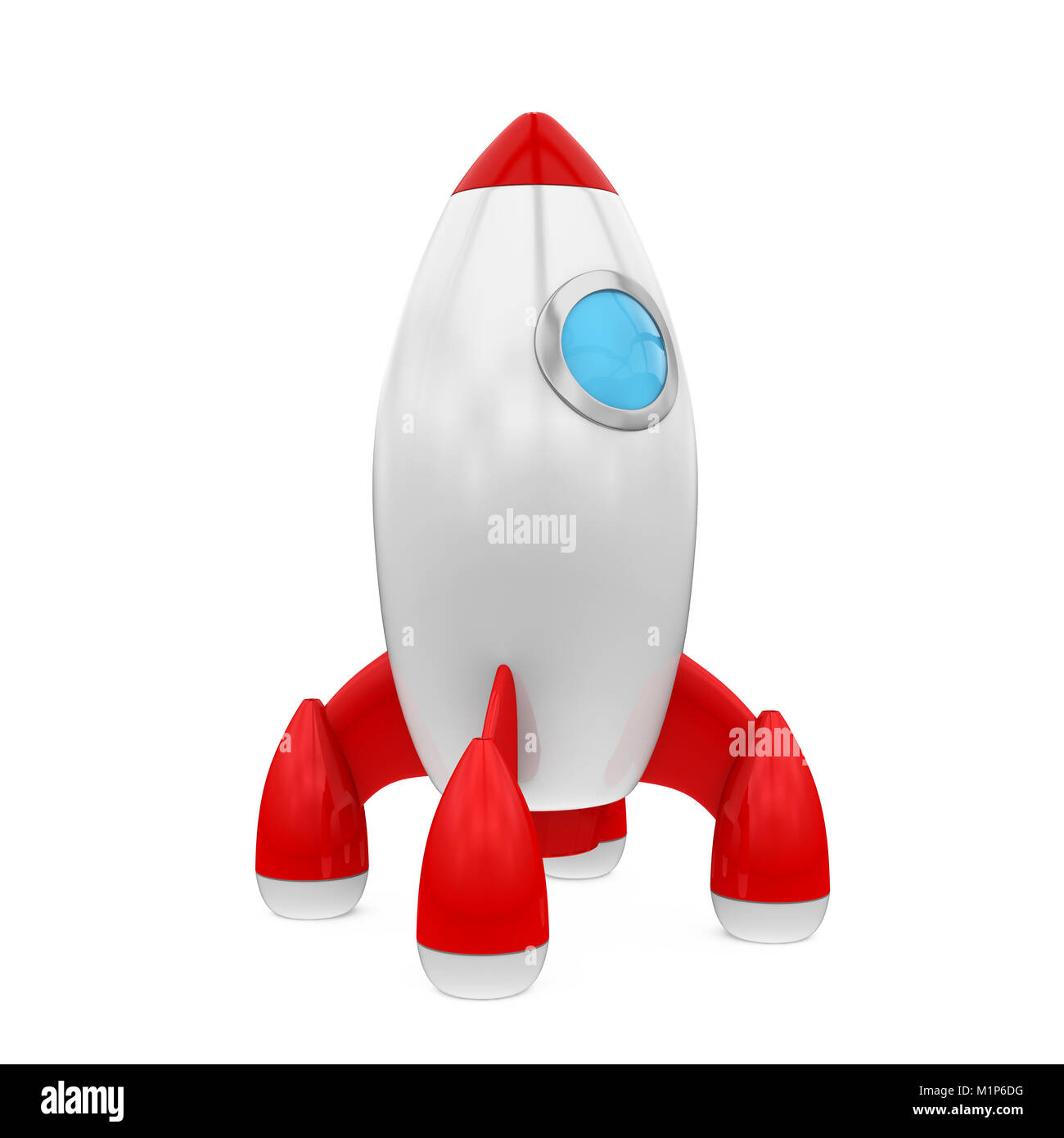 Rocket Space Ship isoliert Stockfoto