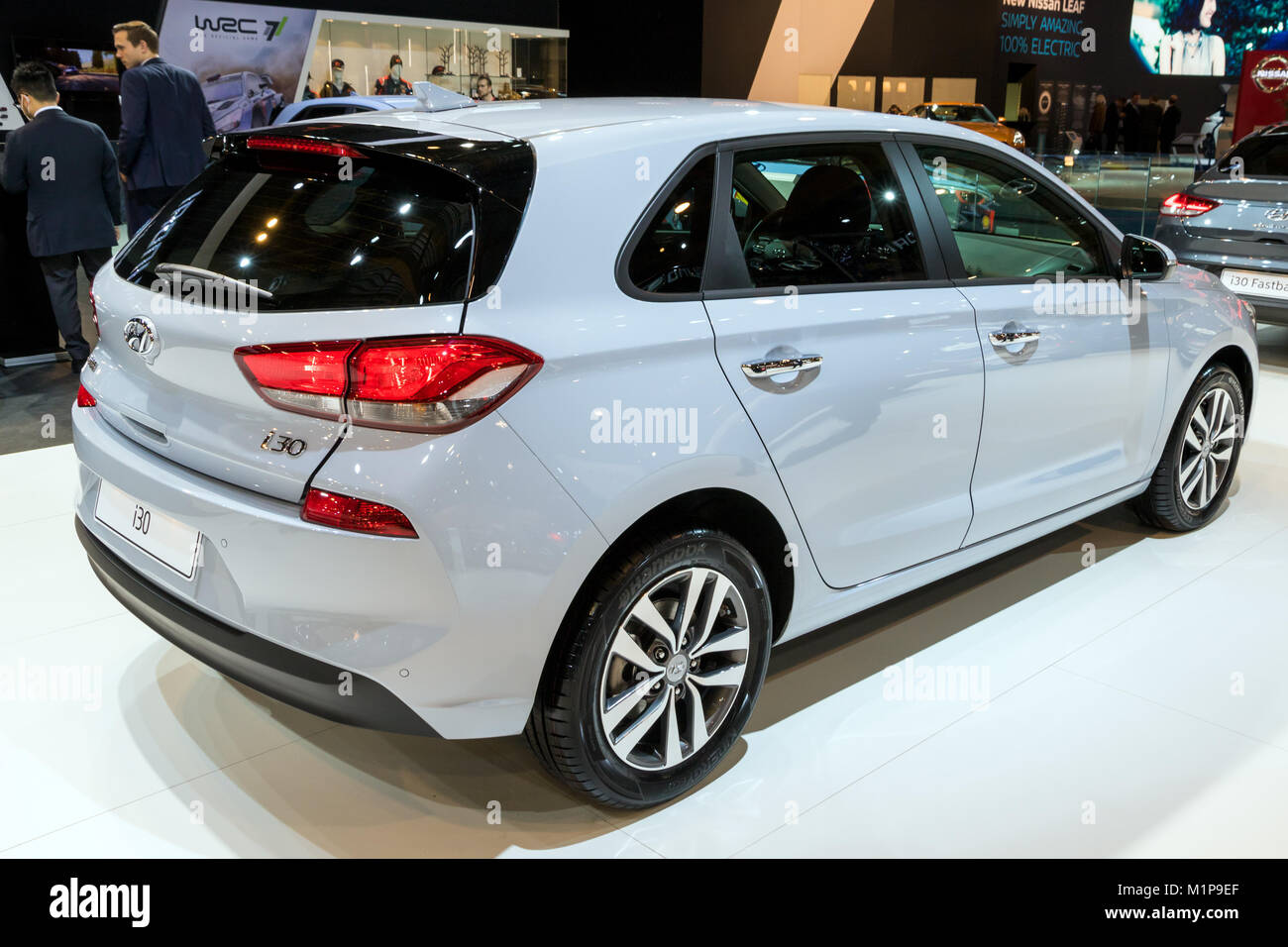 Brüssel - Jan 10, 2018: Hyundai i30 Familie Auto auf dem Automobil-Salon in Brüssel gezeigt. Stockfoto