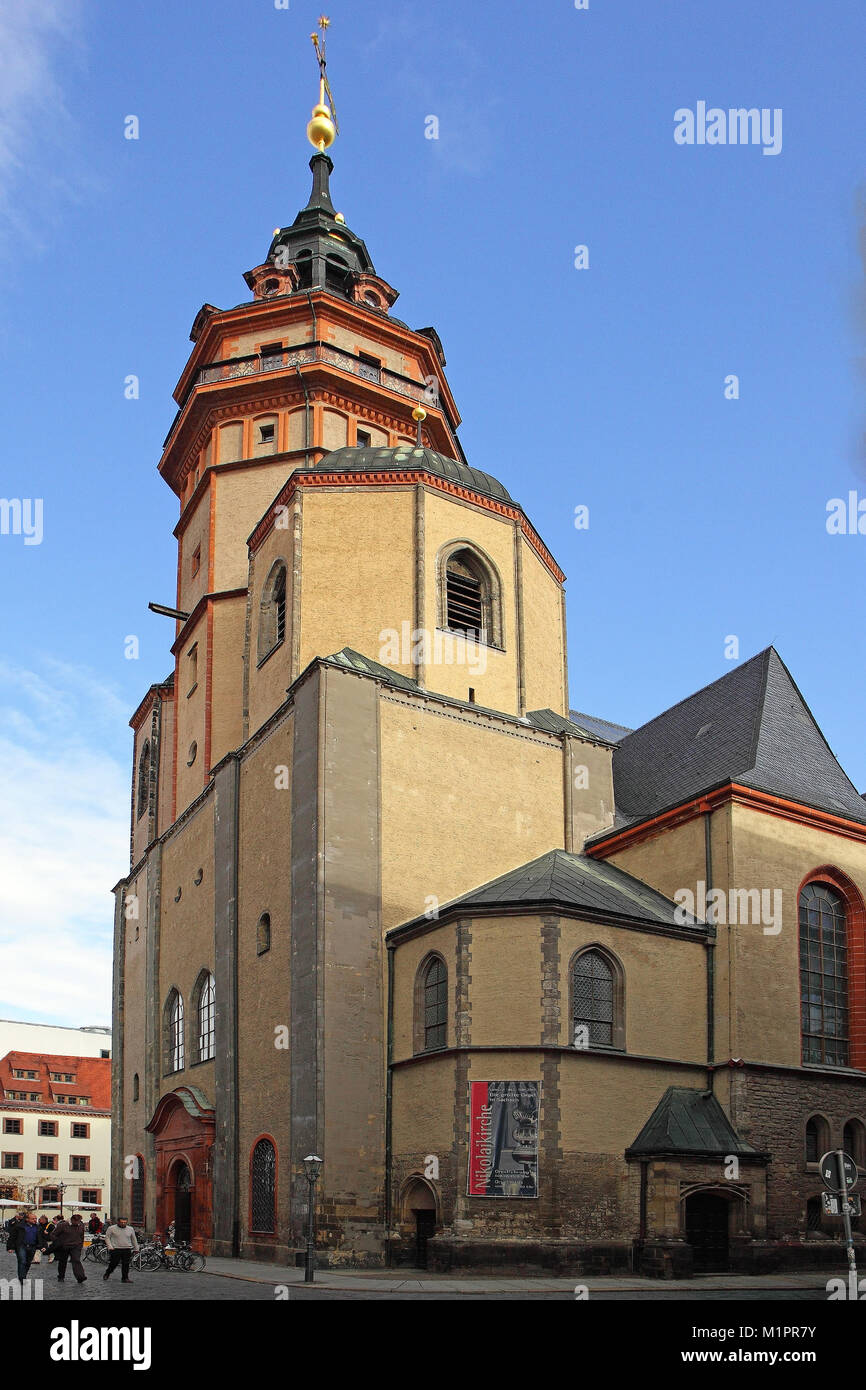 Nikolaikirche, Leipzig, Sachsen, Deutschland, Nikolaikirche, Sachsen, Deutschland Stockfoto