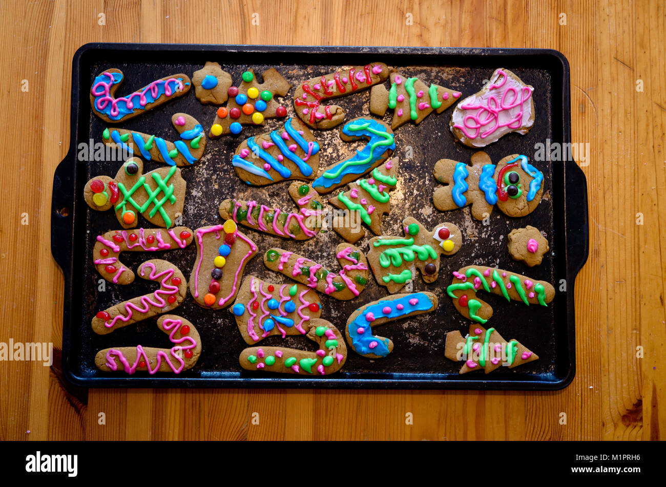 Die festliche Lebkuchen cookies Stockfoto