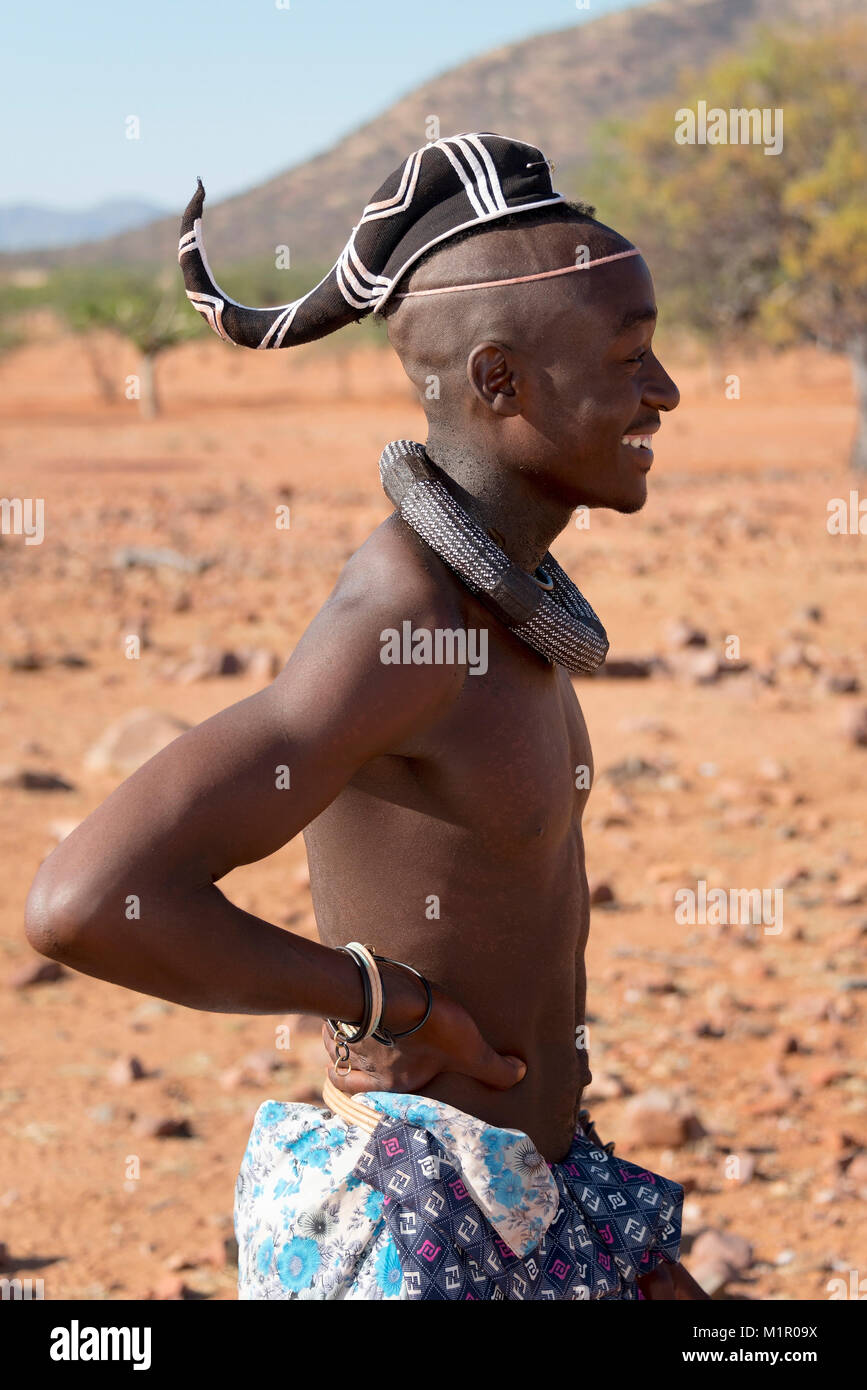 Himba, Mann, Namibia, Mann Stockfoto