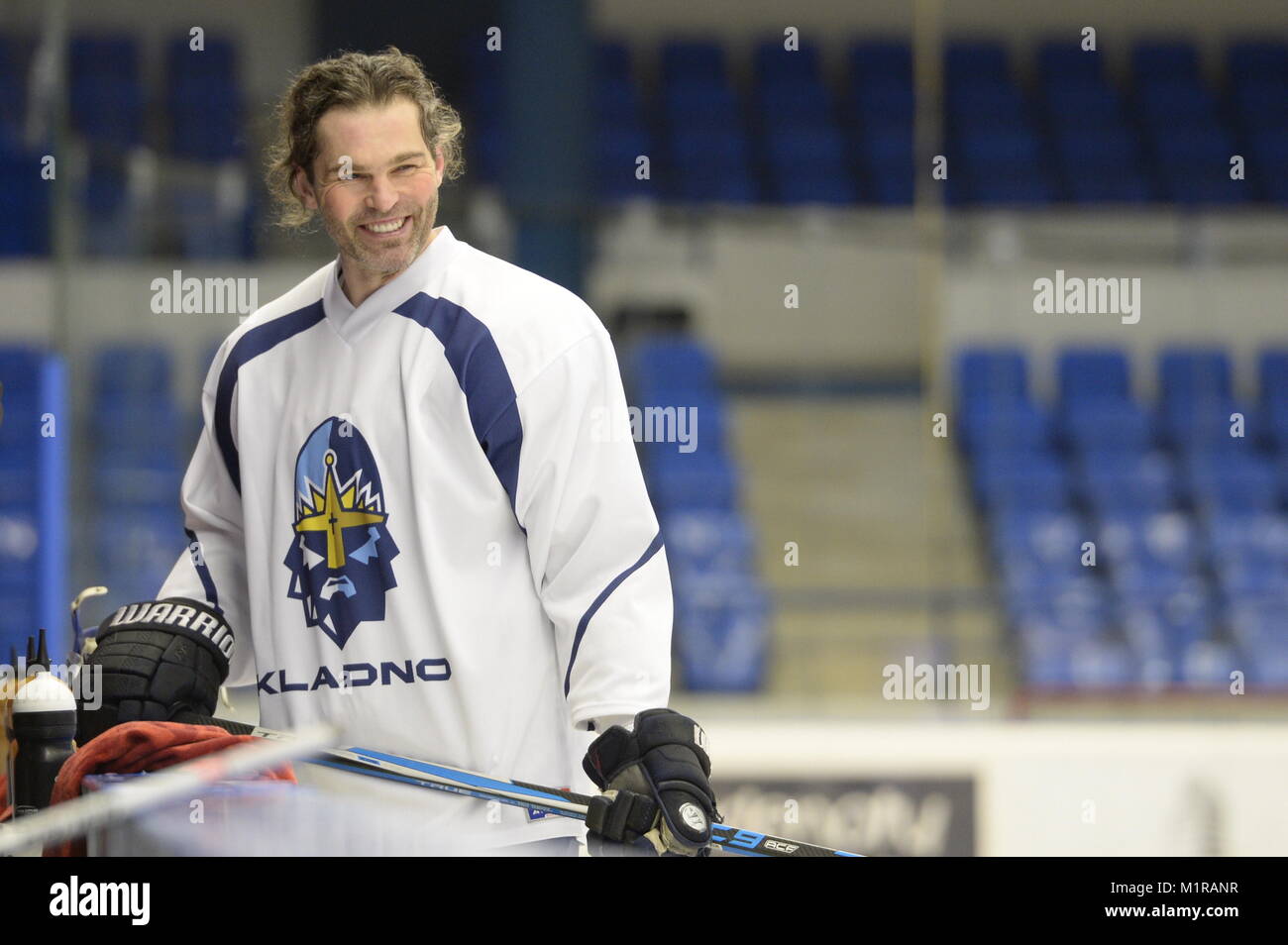 Kladno Tschechien 1 Feb 2018 Tschechische Eishockeyspieler Jaromir Jagr Zuge Mit Den Rytiri Kladno Eishockey Team