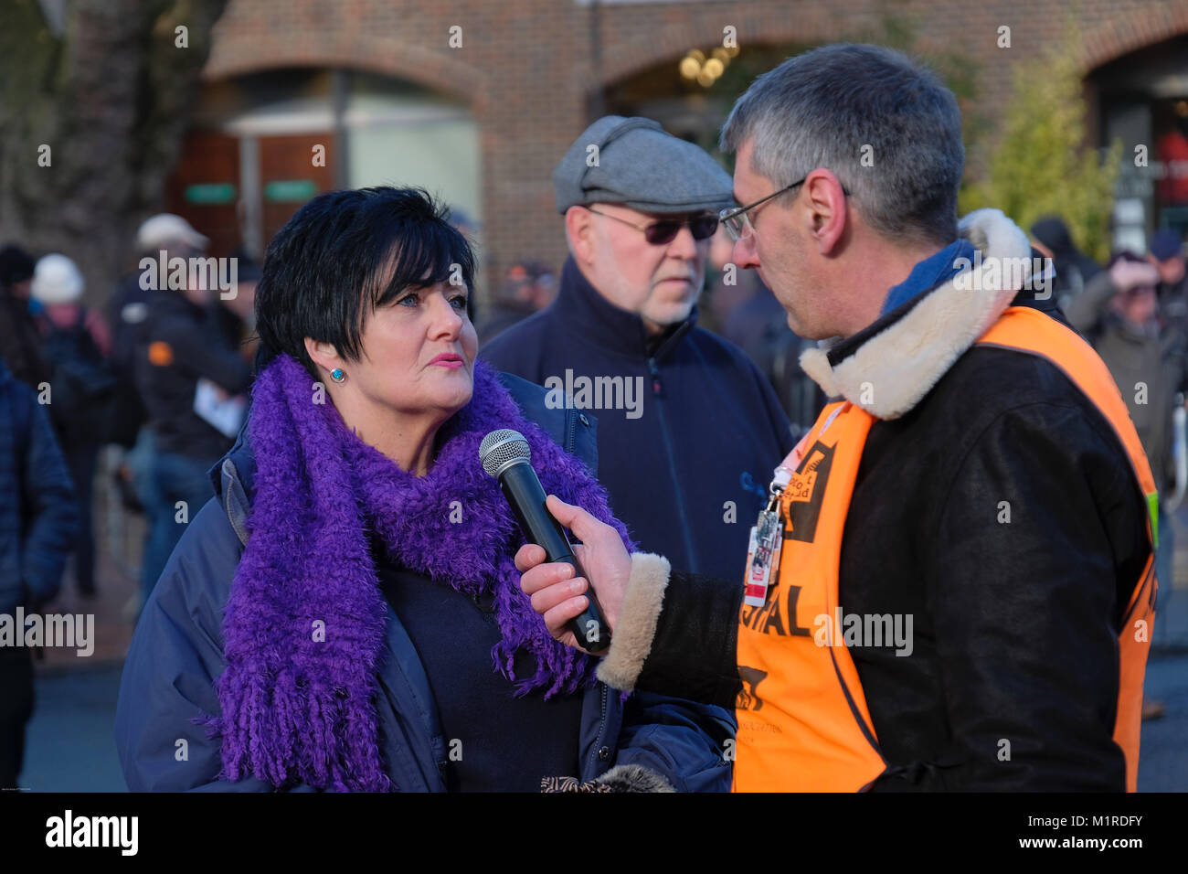 Banbury, Großbritannien, 01. Februar, 2018. Stadt feiert Rückkehr der Rallye Monte Carlo zum ersten Mal seit 1962. Banbury, Großbritannien. Quelle: Martin Kelly/Alamy Leben Nachrichten. Stockfoto