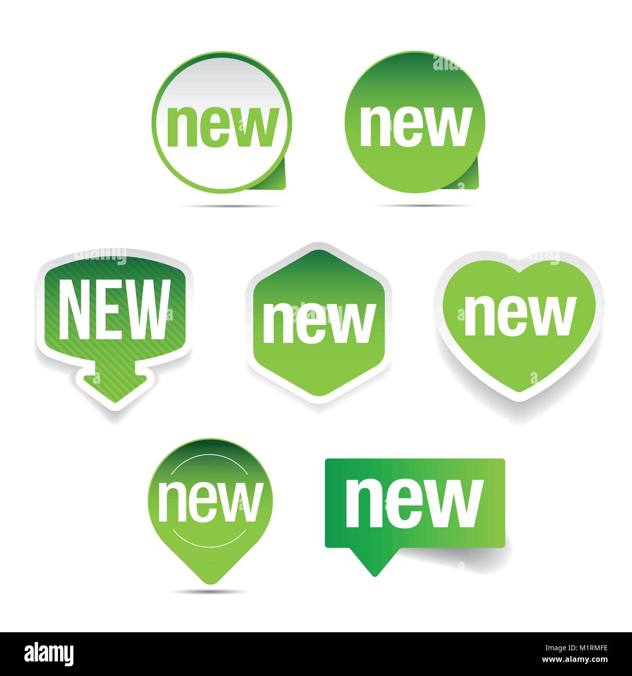Neue label Aufkleber Stock Vektor