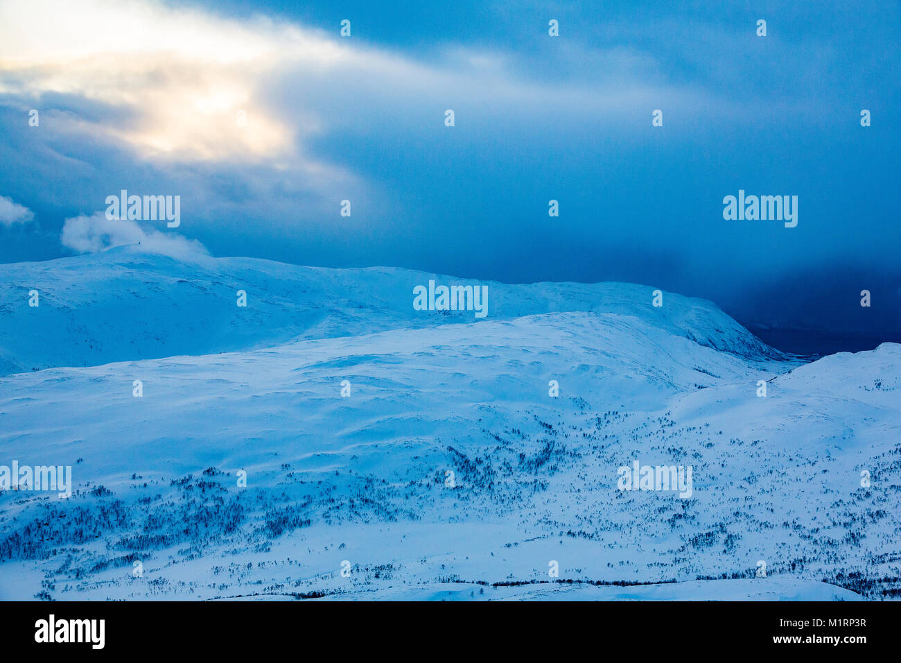 Norwegen. Norwegische Landschaft im Winter. Stockfoto