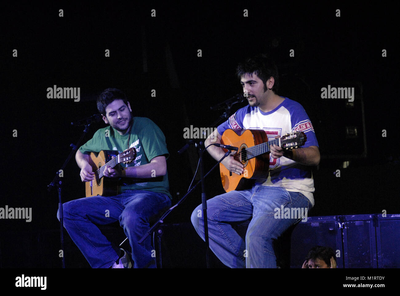 Estopa, den Brüdern Jose Manuel Muñoz und David Muñoz in concert Stockfoto