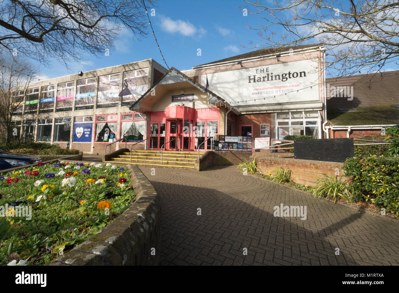 Die harlington Zentrum - ein Veranstaltungsort und Bibliothek in der Flotte Stadtzentrum, Hampshire, Großbritannien Stockfoto