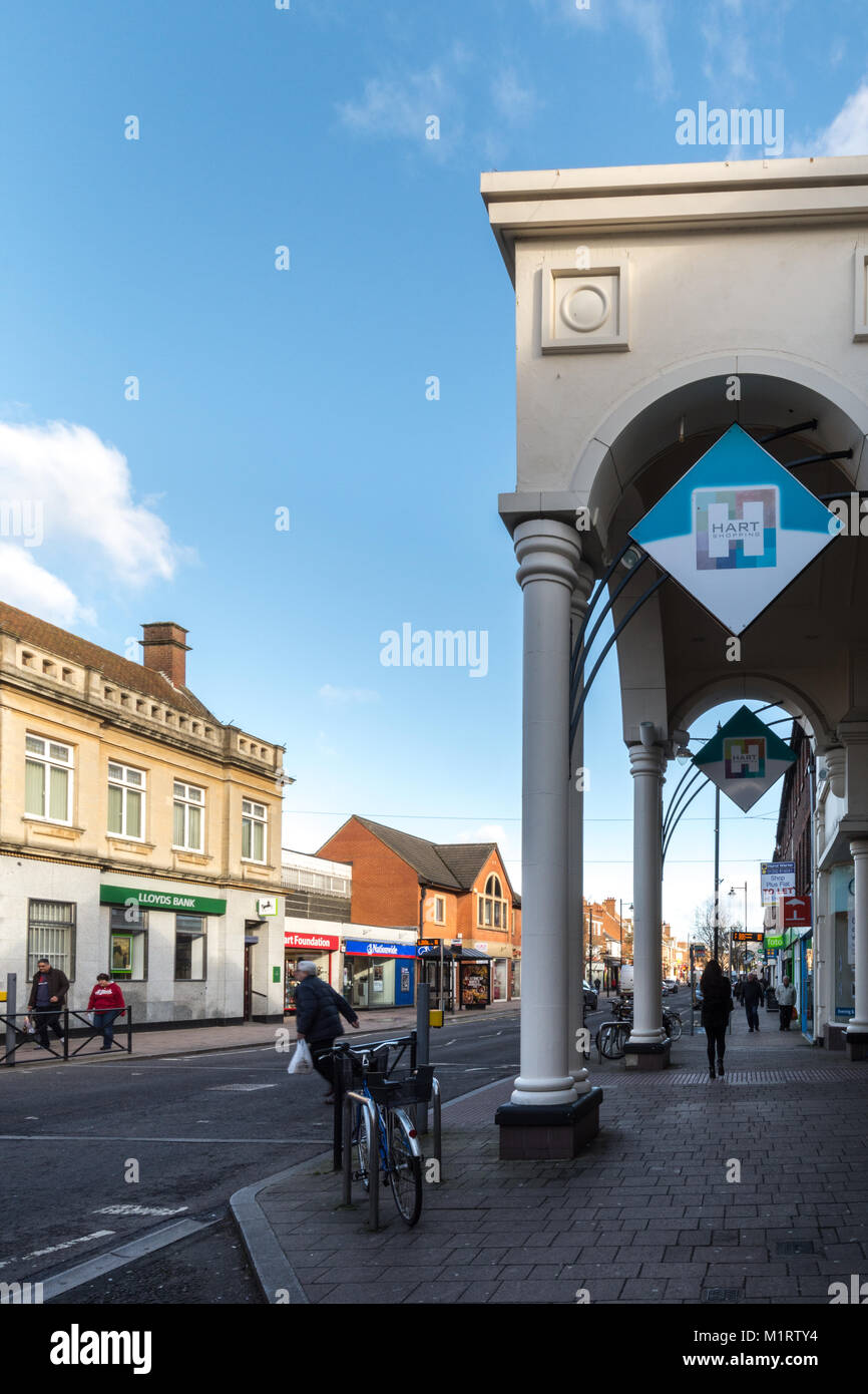 Flotte Zentrum in Hampshire, Großbritannien Stockfoto