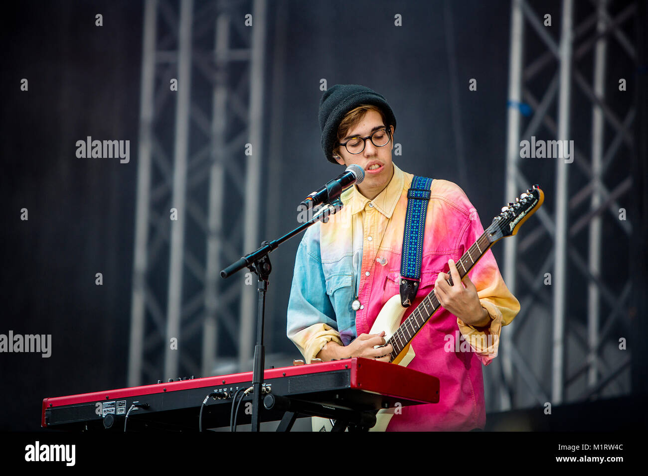 Der österreichische Musiker und Musikproduzent Filous führt ein Live Konzert in der norwegischen Musik Cloud Nine Festival 2016 in Bergen. Norwegen, 20/08 2016. Stockfoto