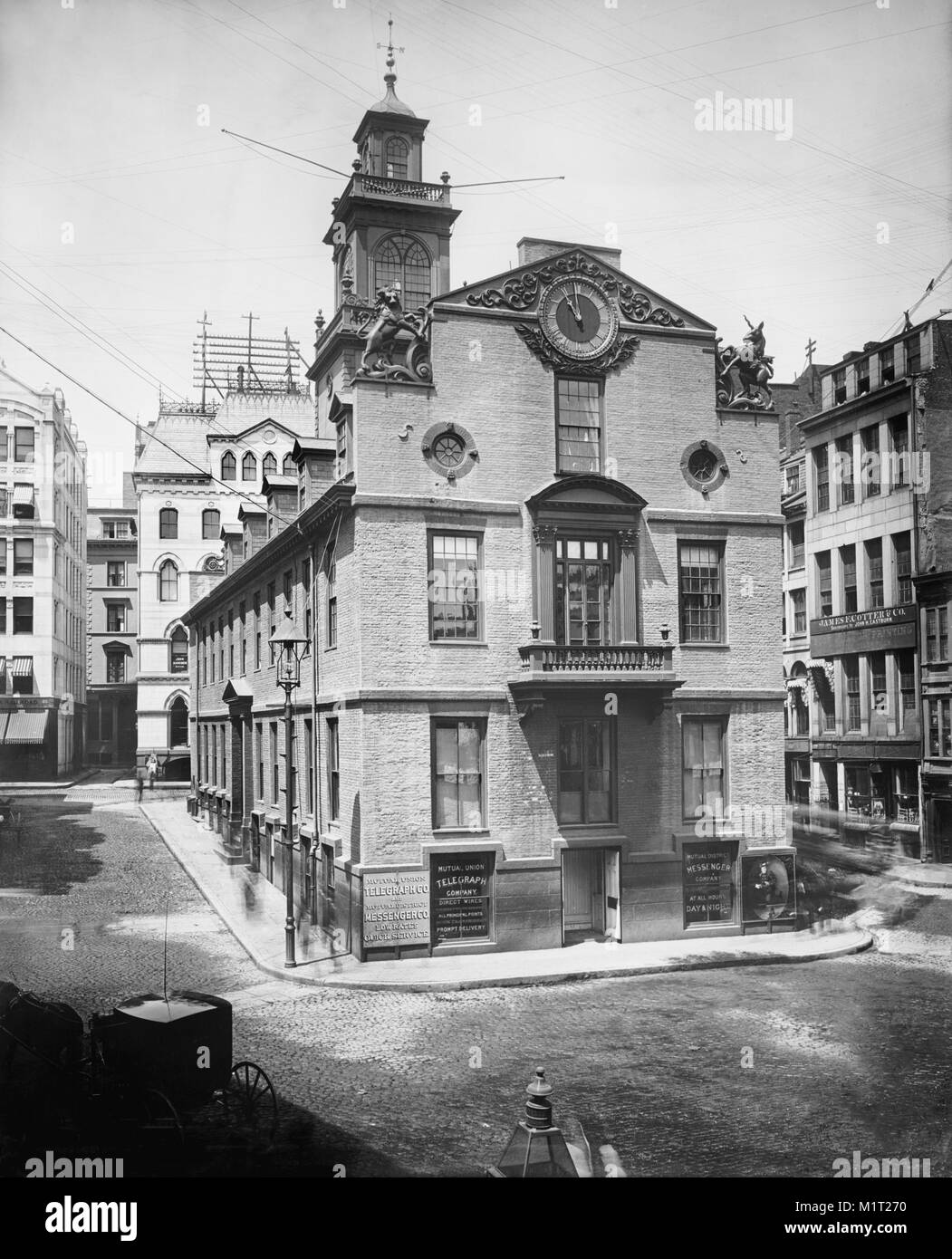Old State House, Boston, Massachusetts, USA, Detroit Publishing Company, 1899 Stockfoto