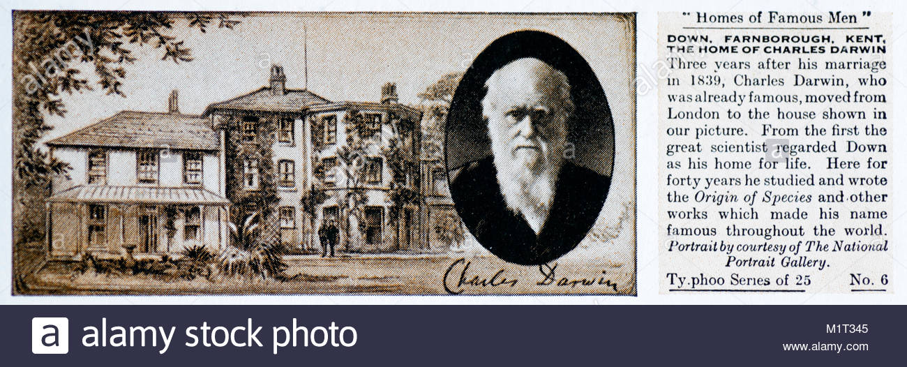 Wohnungen berühmter Männer - Charles Darwin 1809 - 1882 Stockfoto