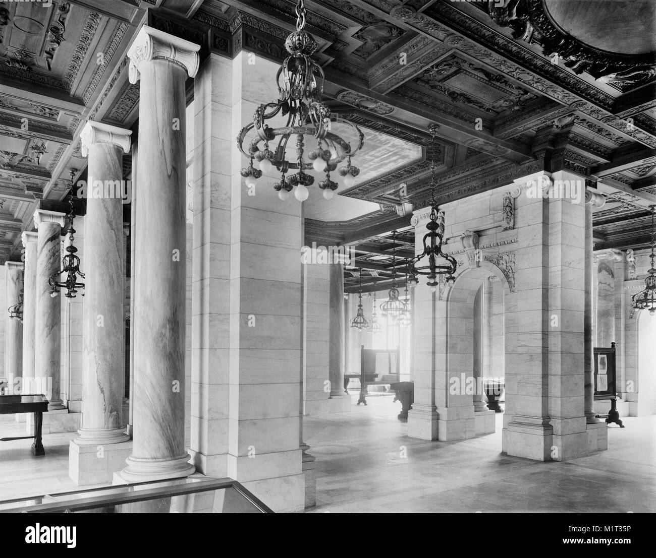 Ausstellungsraum, New York Public Library Main Branch, New York City, New York, USA, Detroit Publishing Company, Anfang 1910 der Stockfoto