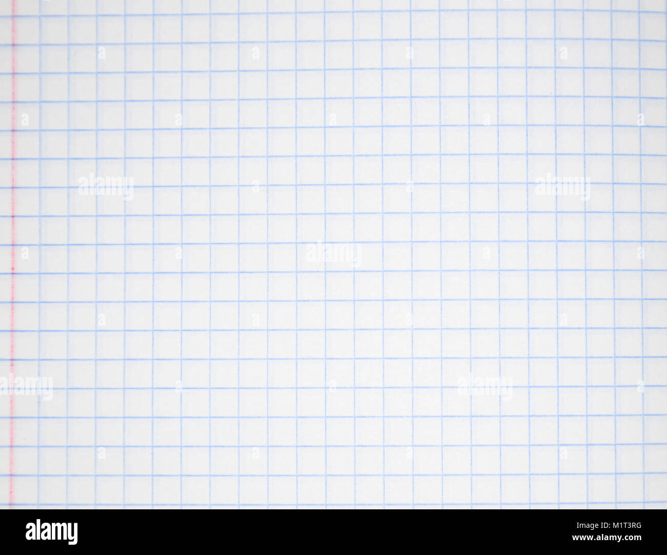 Notebook in das Feld ein. Mathe notebook. Hintergrund von einem Blatt Papier  Stockfotografie - Alamy