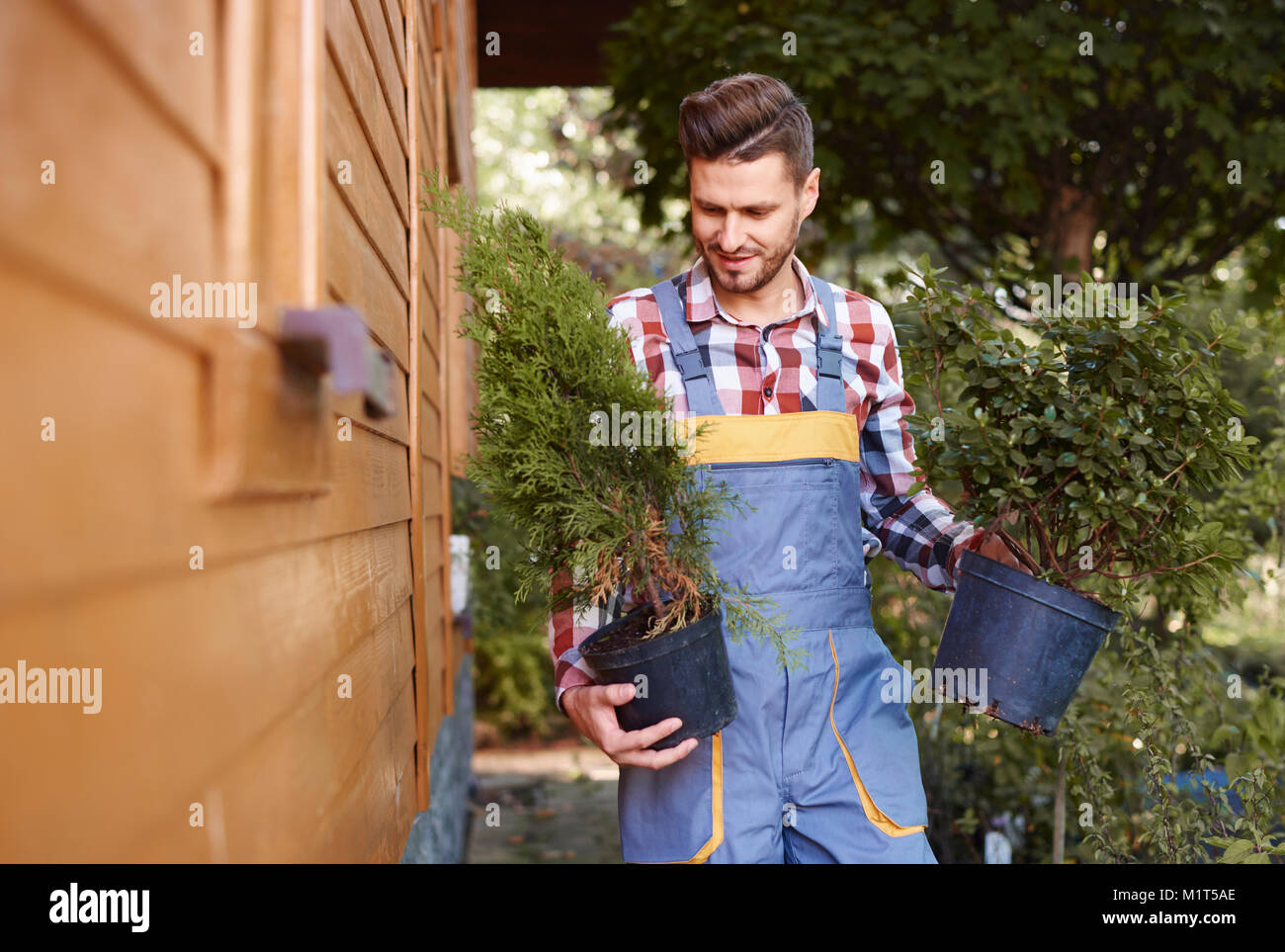 Mann blumentopf Fotos und Bildmaterial in hoher Auflösung Alamy