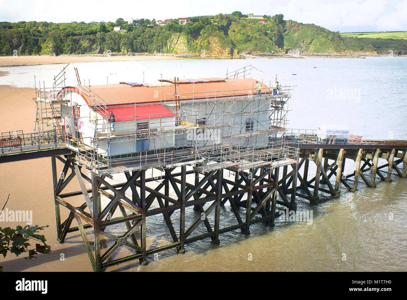 Die alten Rettungsboot station in Tenby Dyfed Soouth Wales in einem luxuriösen privaten Residenz umgewandelt Stockfoto