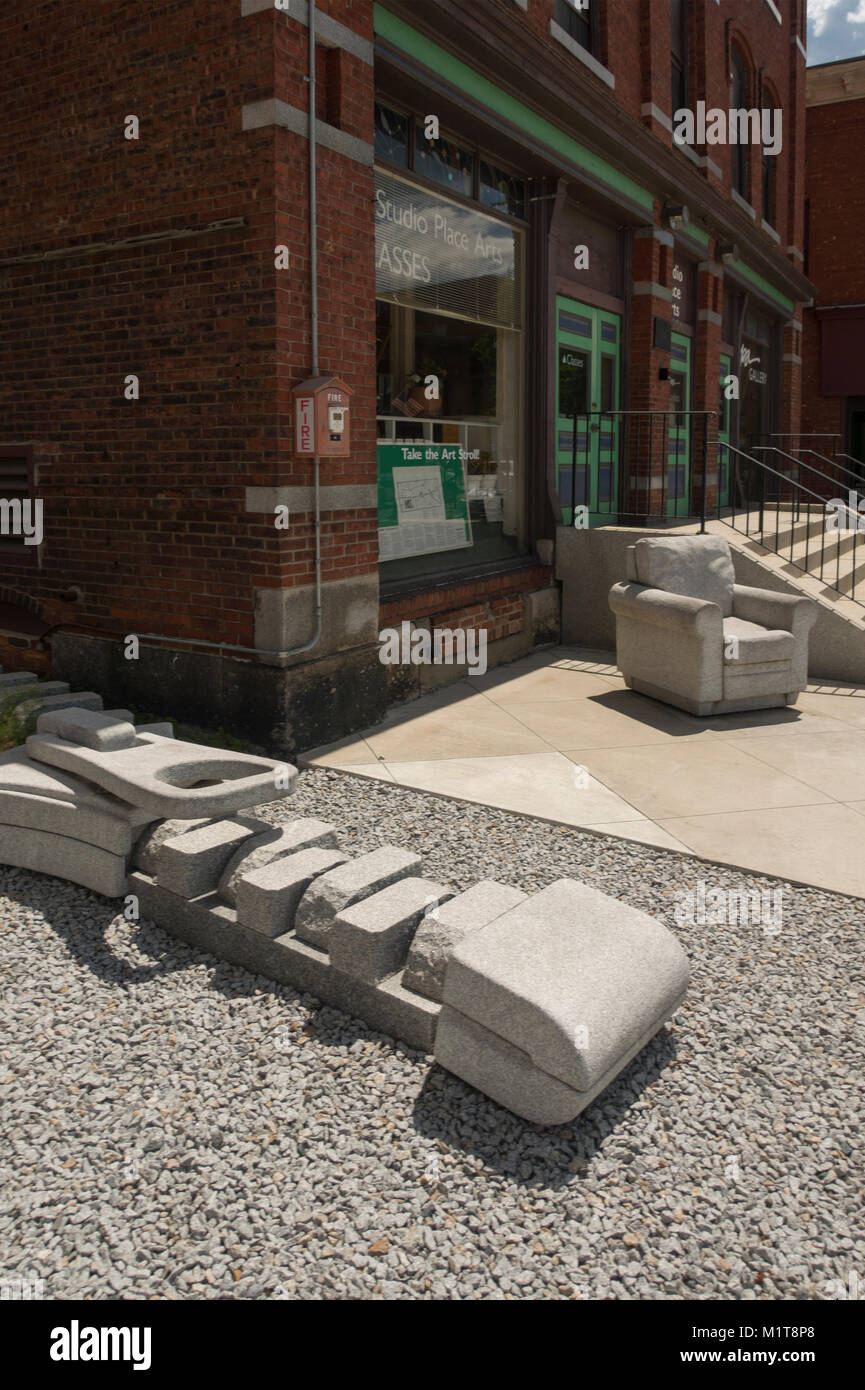 Barre Vermont Granit Kunst im öffentlichen Raum Skulpturen Stockfoto