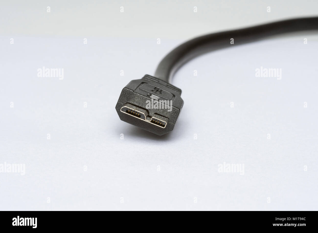 Ein USB 3.0 Micro-B 10-poliger Stecker Stockfoto